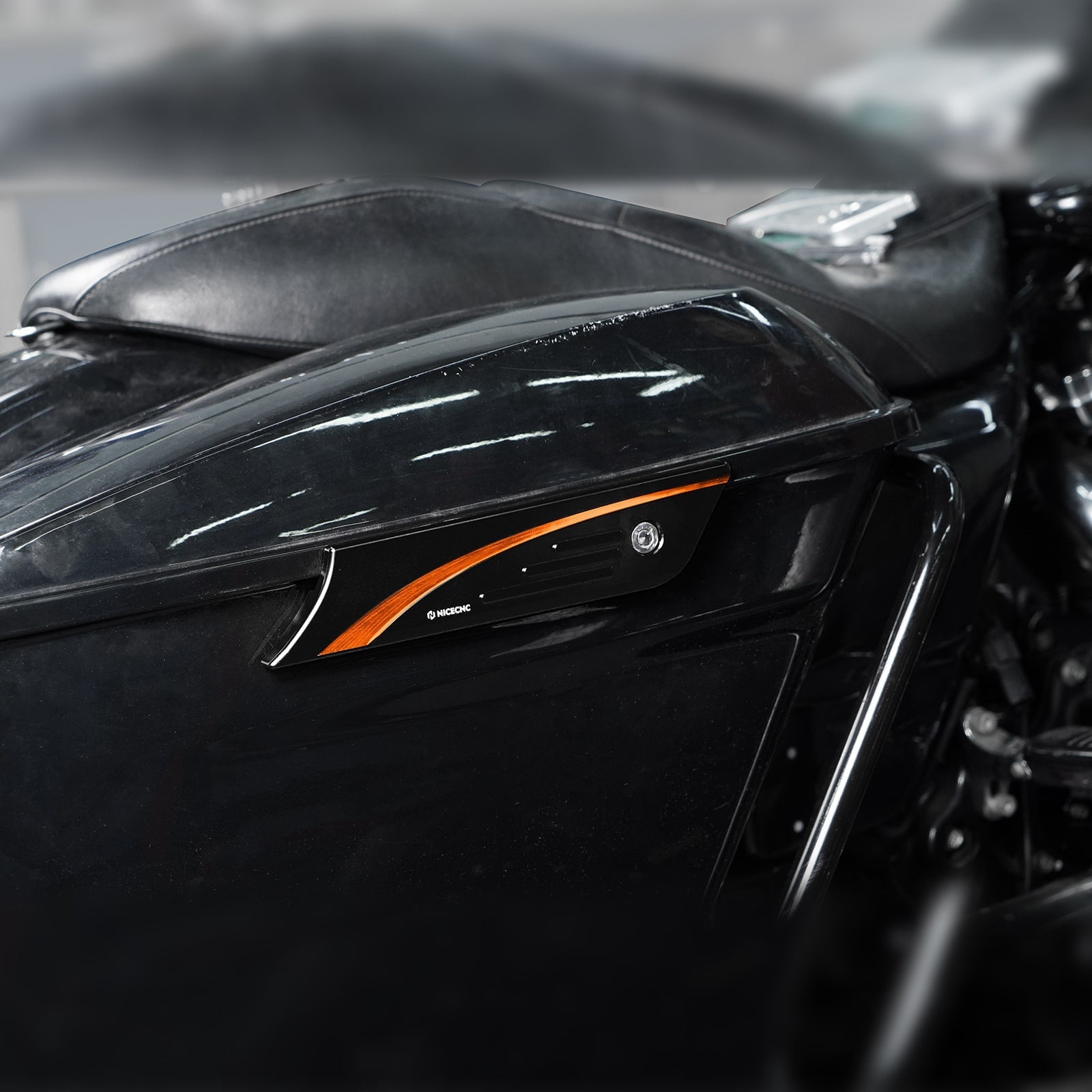 Saddlebag Latch Decorative Covers For Harley Road King Electra Street Glide