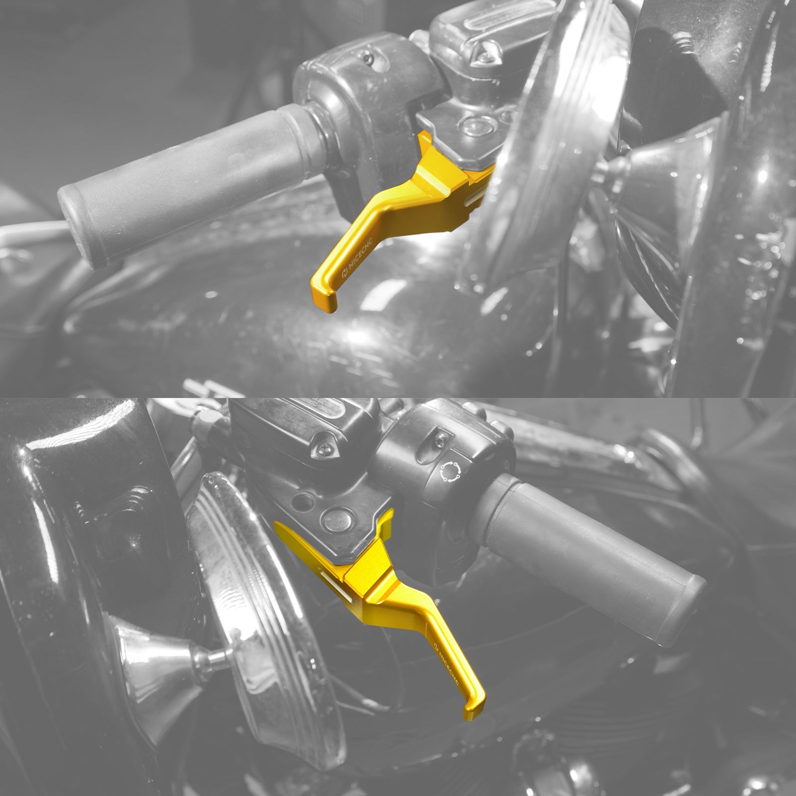 Short Clutch Brake Lever + Handlebar Grips For Harley Road King Electra Street Glide