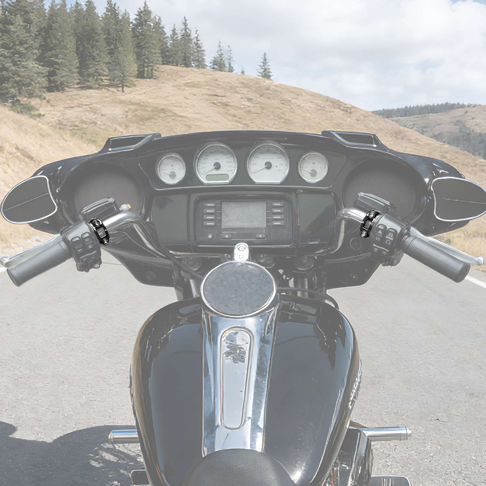 Brake Master Cylinder & Clutch Lever Perch Half Clamp For Harley Softail Slim Deluxe Standard
