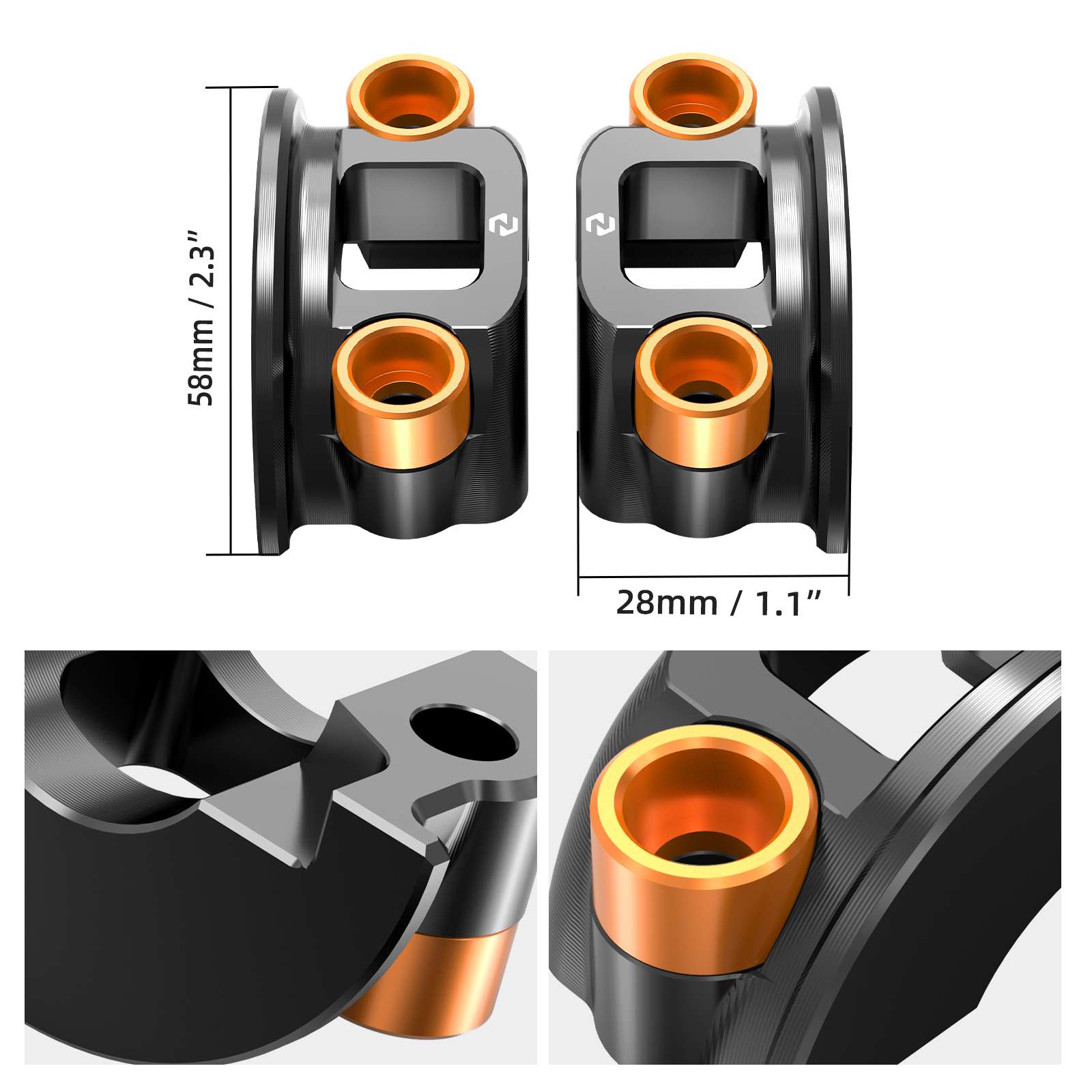 Brake Master Cylinder & Clutch Lever Perch Half Clamp For Harley Softail Slim Deluxe Standard