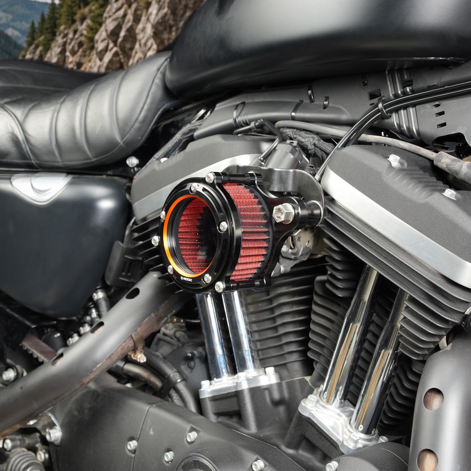 Kit de filtre d'admission d'air Full Clear pour Harley Sportster 1200 48 XL Iron 883 XL883N