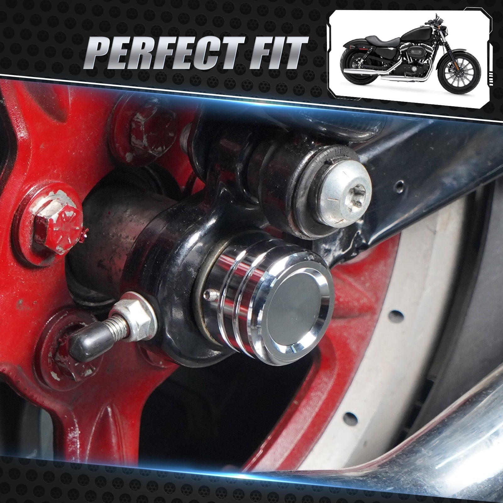Chrome Rear Axle Nut Caps Covers For Harley Sportster 1200 72 48 XL Iron 883 XL883N