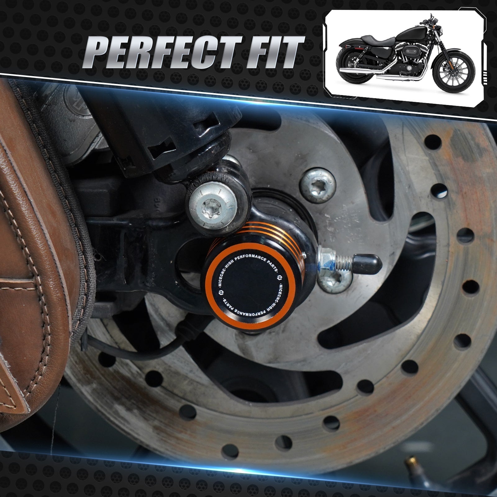 Rear Axle Nut Covers Caps For Harley Sportster 1200 72 48 XL Iron 883 Roadster
