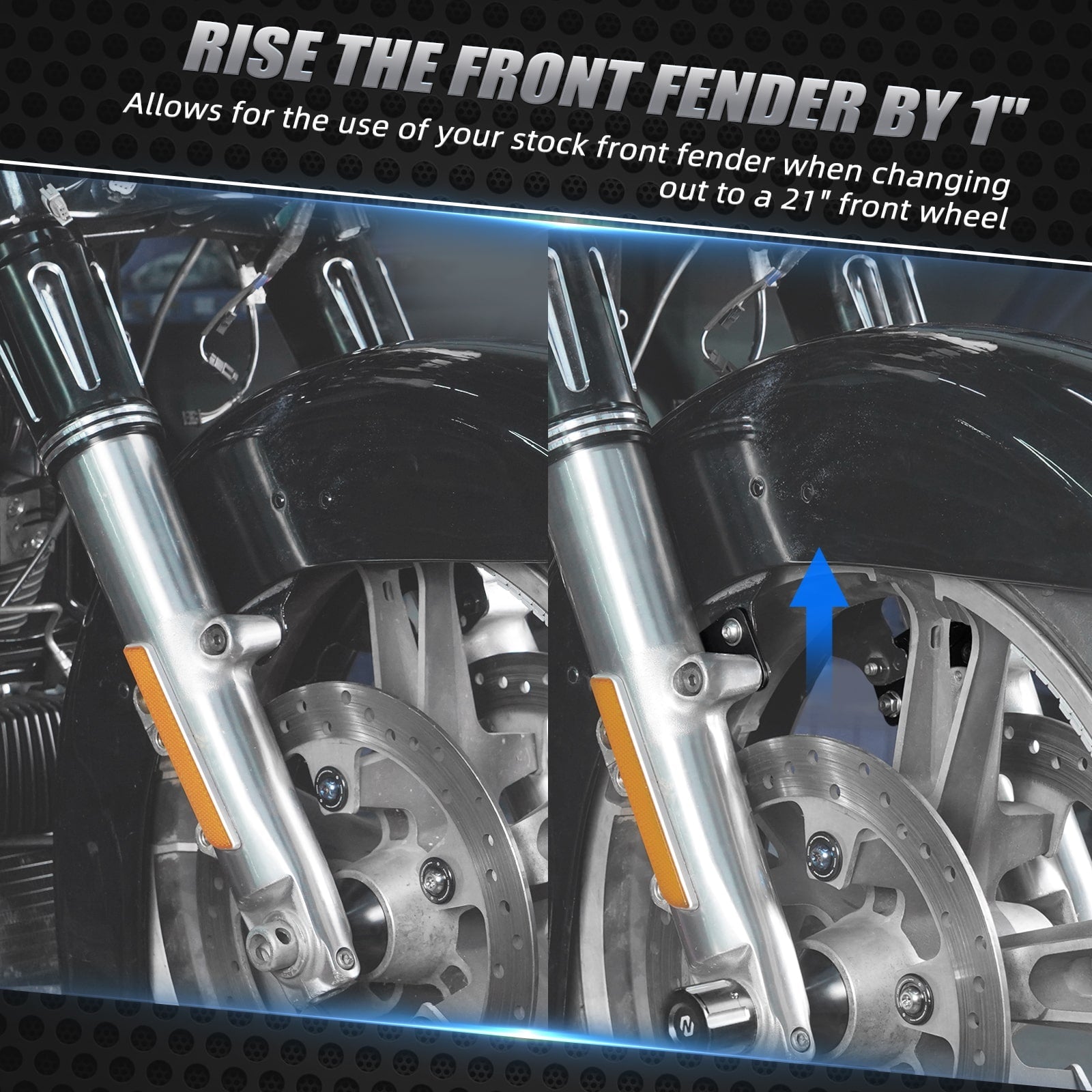 Front Fender Riser Relocator Lift Bracket For Harley CVO Road Glide Electra Street Glide