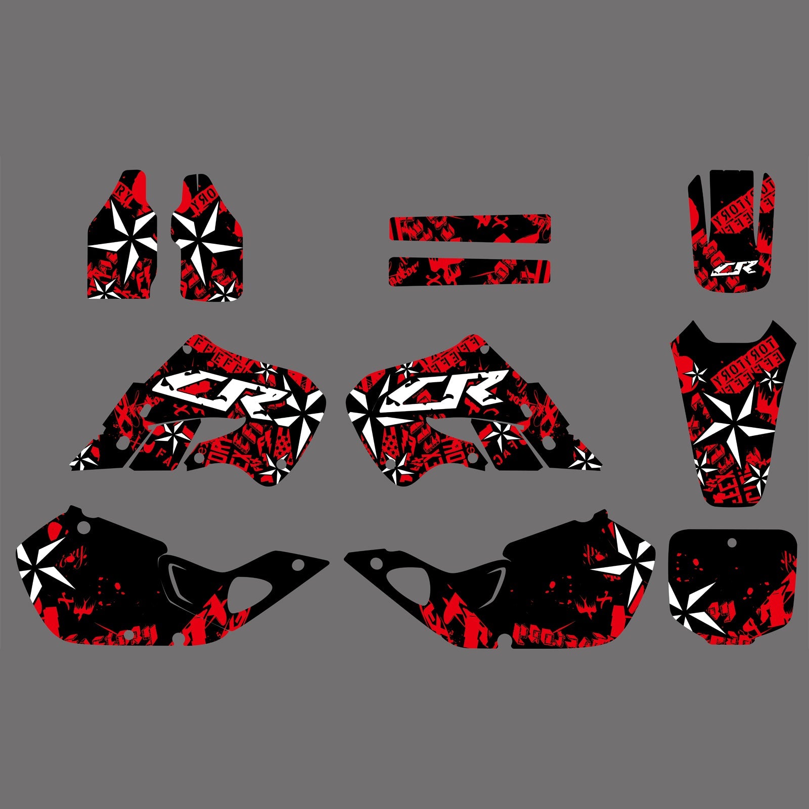 Motorcycle Full Graphics Decals Stickers For Honda CR125 1998-1999 CR250 1997-1999