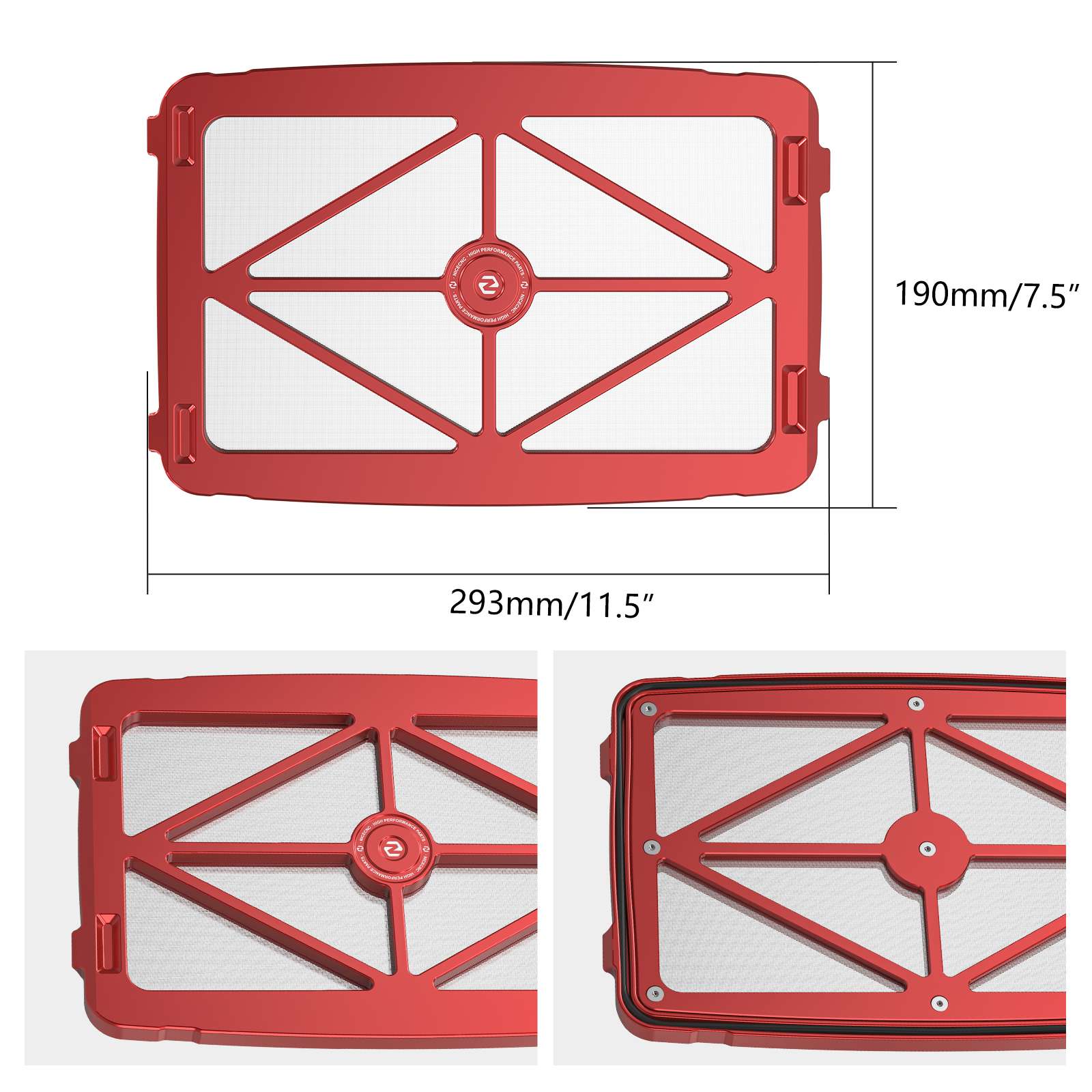High-Flow Air Filter Intake Cleaner Airbox Lid Cover Kit For Honda TRX450 R / ER