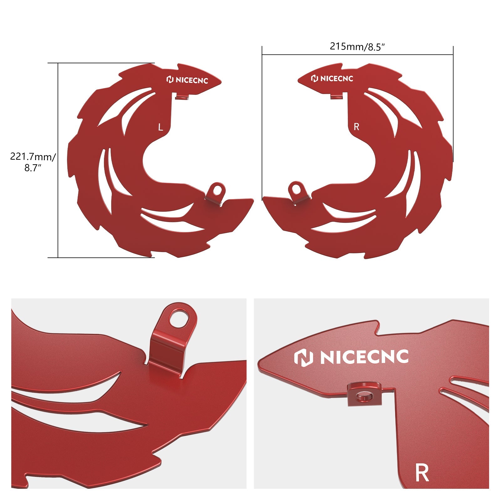 ATV Front Brake Disc Rotor Rock Guards Kit For Honda TRX 450 R / ER 2006-2014