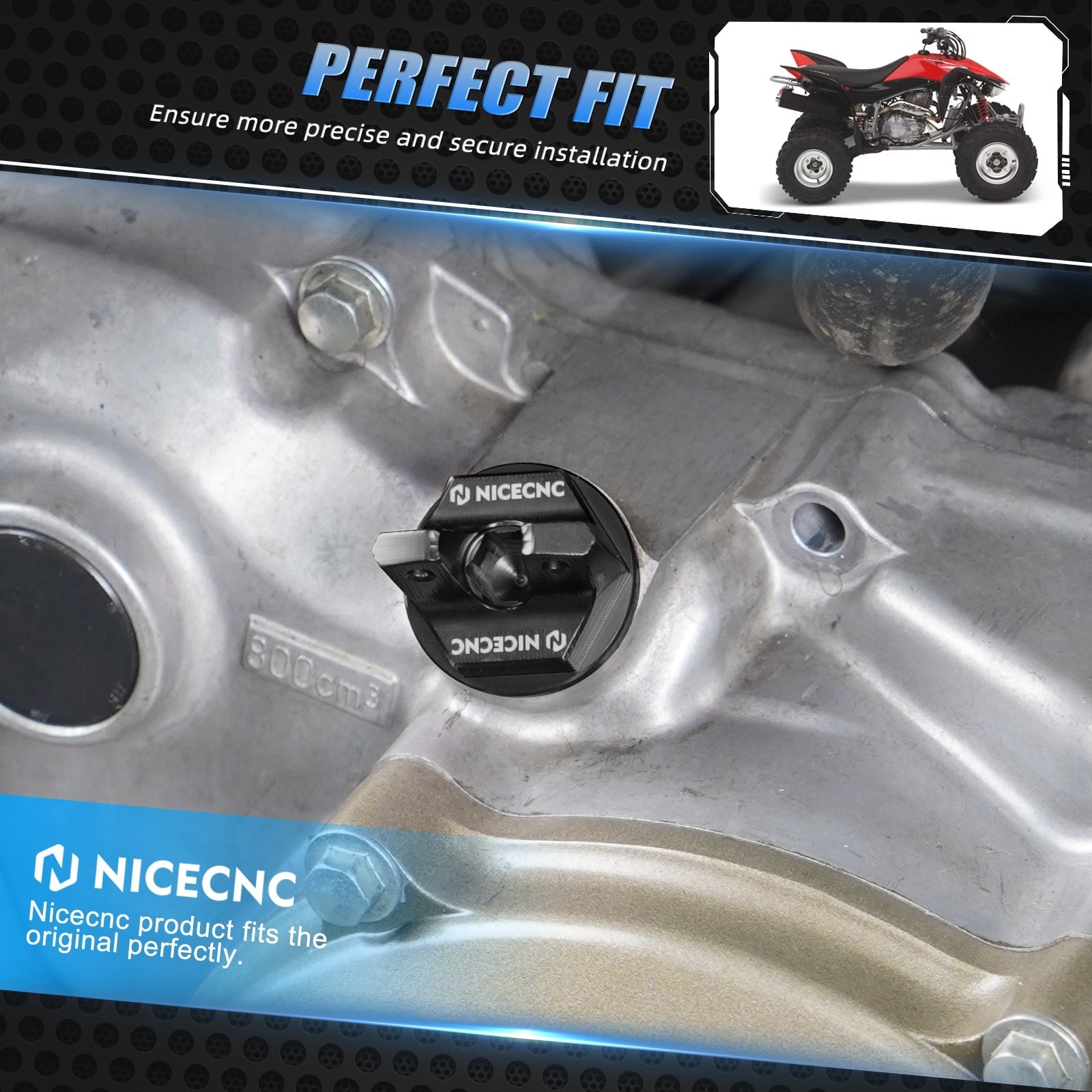 ATV Crankcase Cover Oil Filler Caps For Honda TRX 450 R / ER 2006-2014