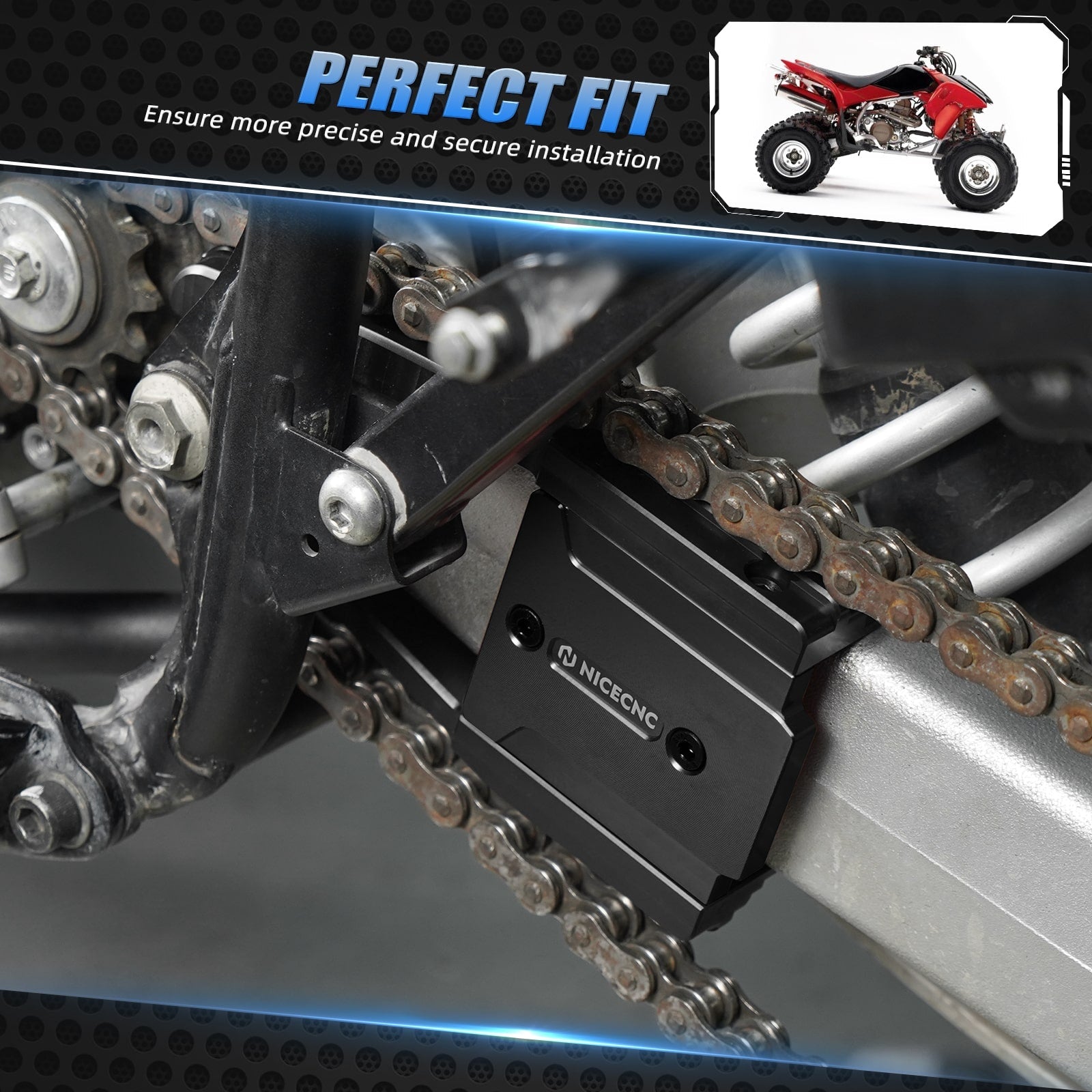 ATV Swingarm Chain Buffer Guide Slider For Honda TRX 450 R / ER 2006-2014