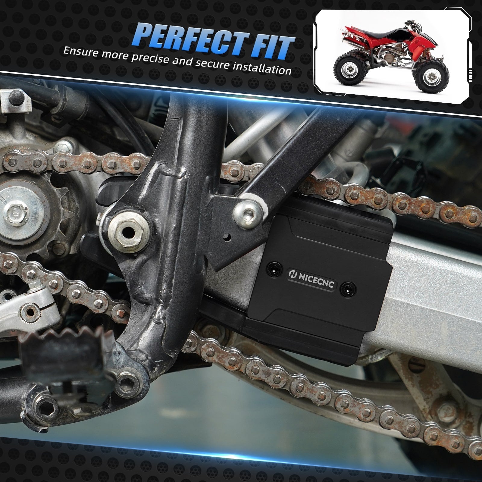 ATV Swingarm Chain Buffer Guide Slider For Honda TRX 450 R / ER 2006-2014