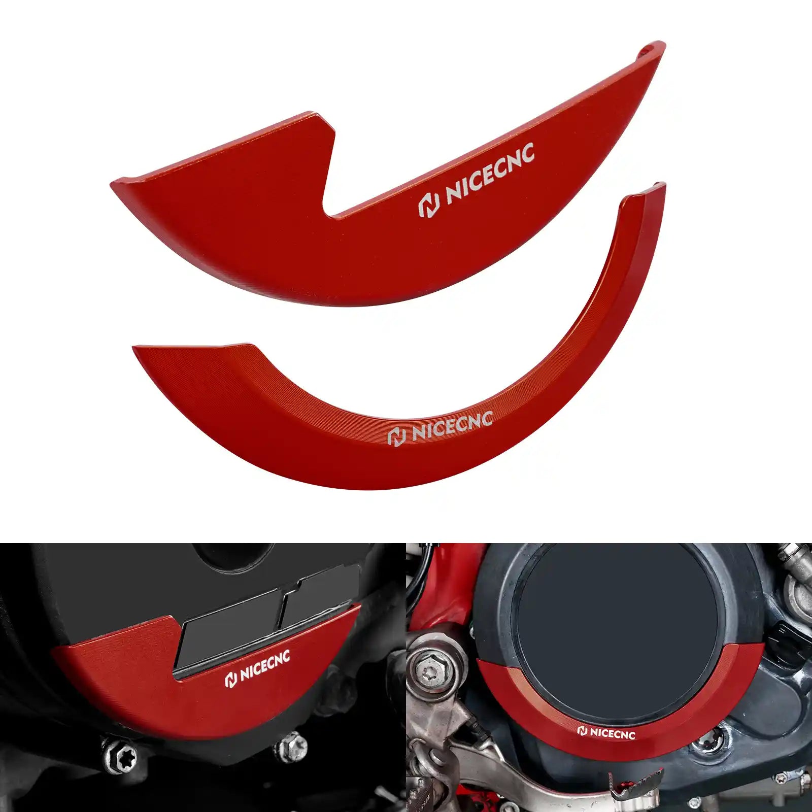 Engine Clutch Cover + Ignition Guard Kit For Husqvarna 701 Enduro SM Vitpilen 16-25