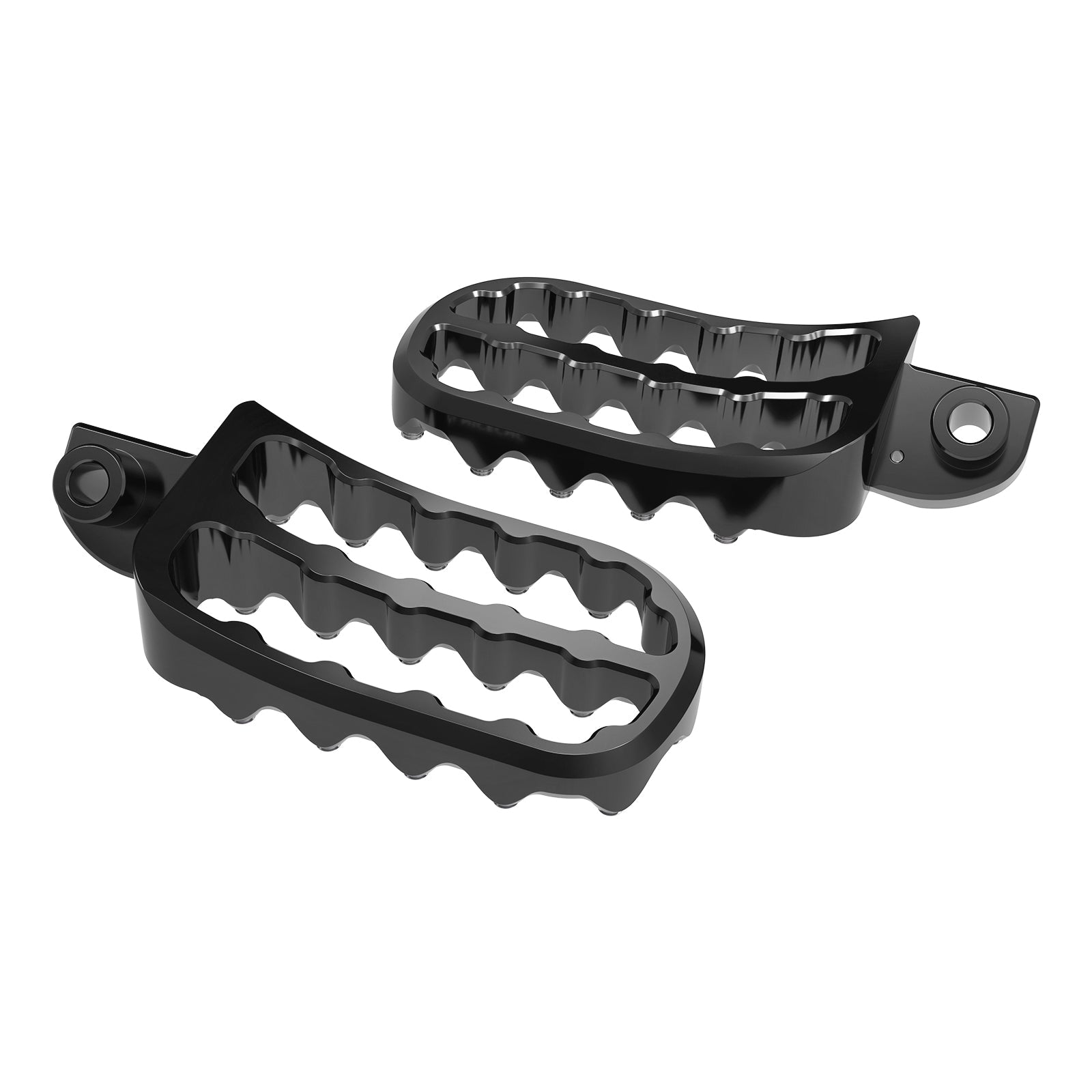 Enlargerd Wide Footpegs Pedals + Lowered Brackets For Kawasaki KLR650 1987-2018