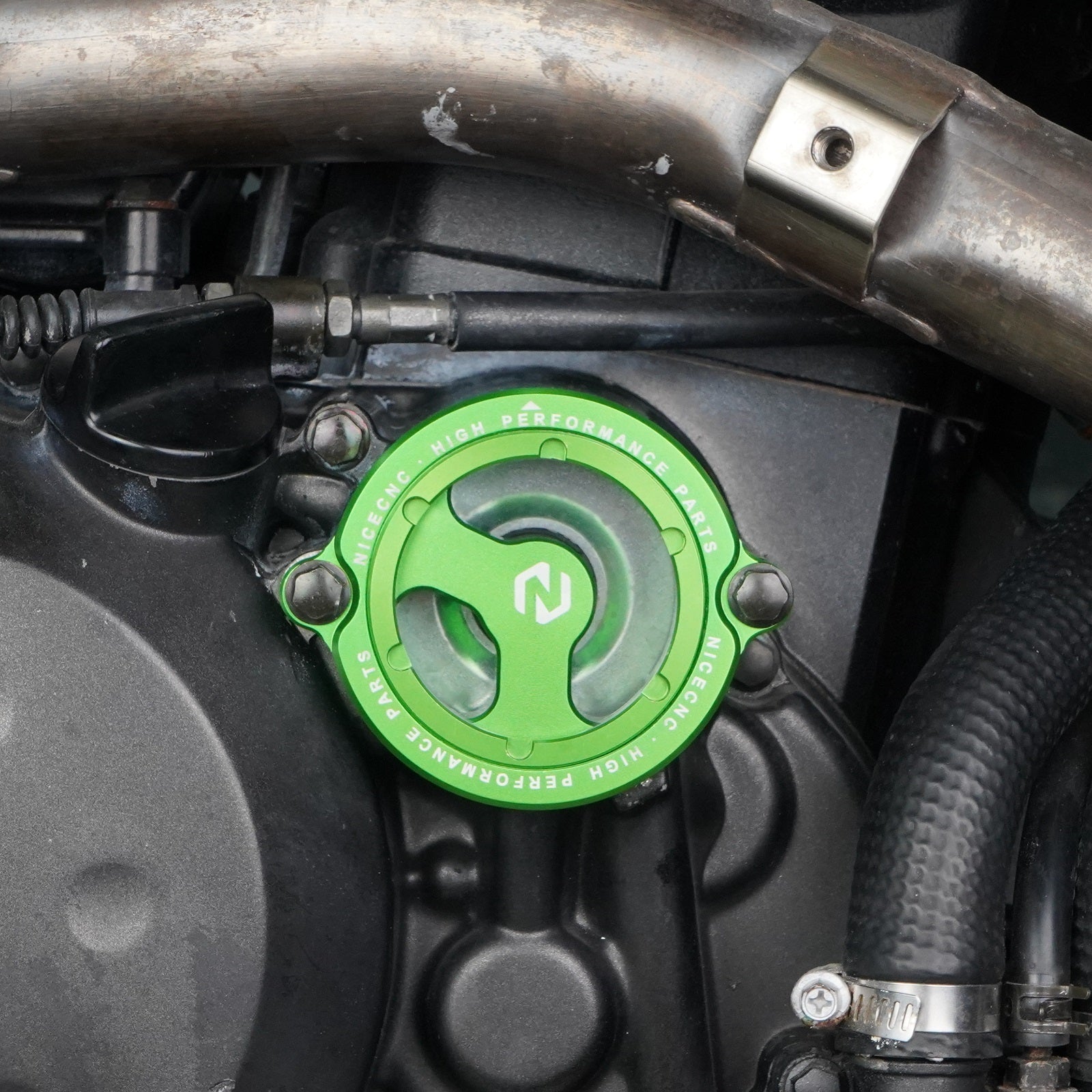 Transparent Engine Oil Filter Cover Cap For Kawasaki KLR 650 1987-2024
