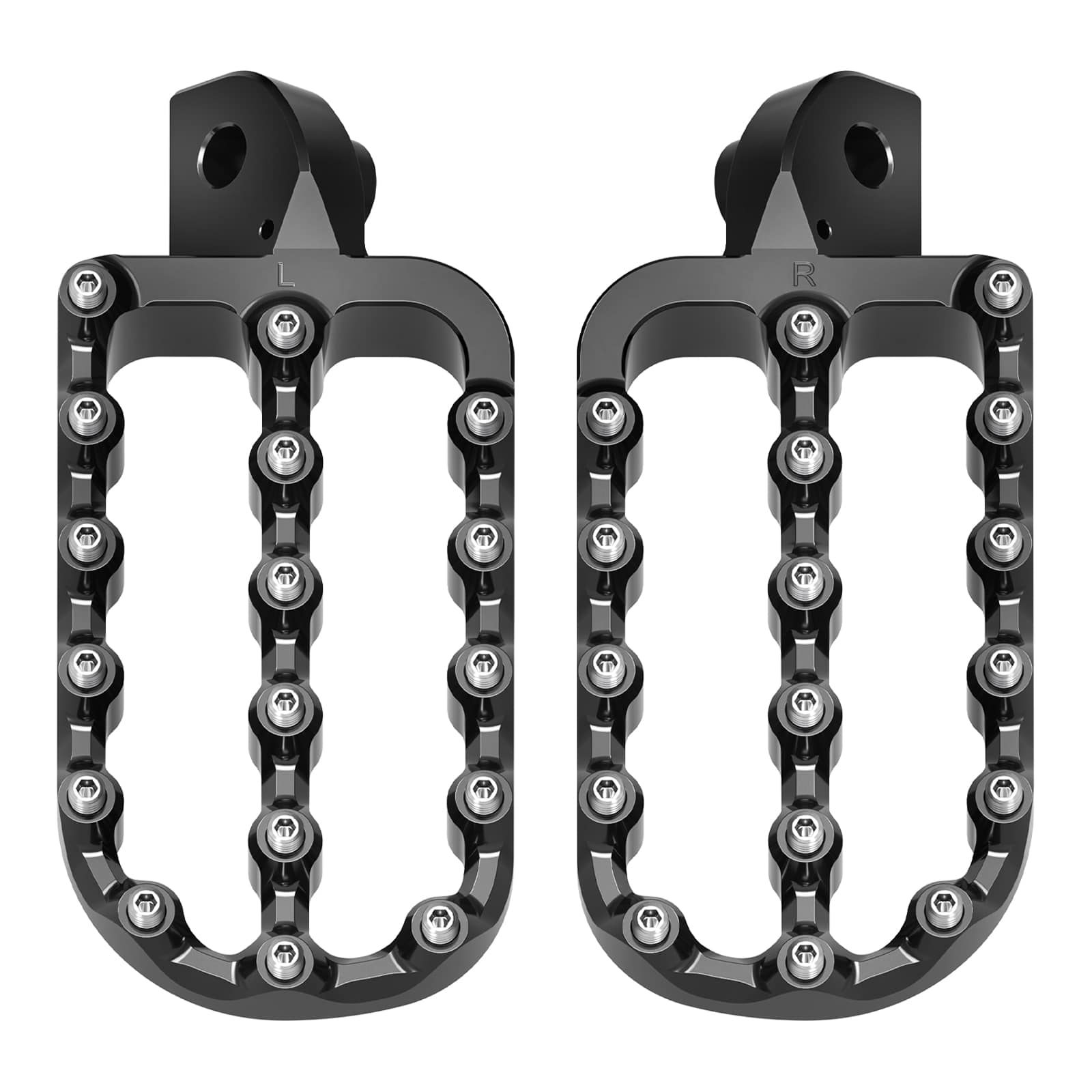 Enlargerd Wide Fat Footpegs Foot Pedals Rests For Kawasaki KLR650 1987-2024