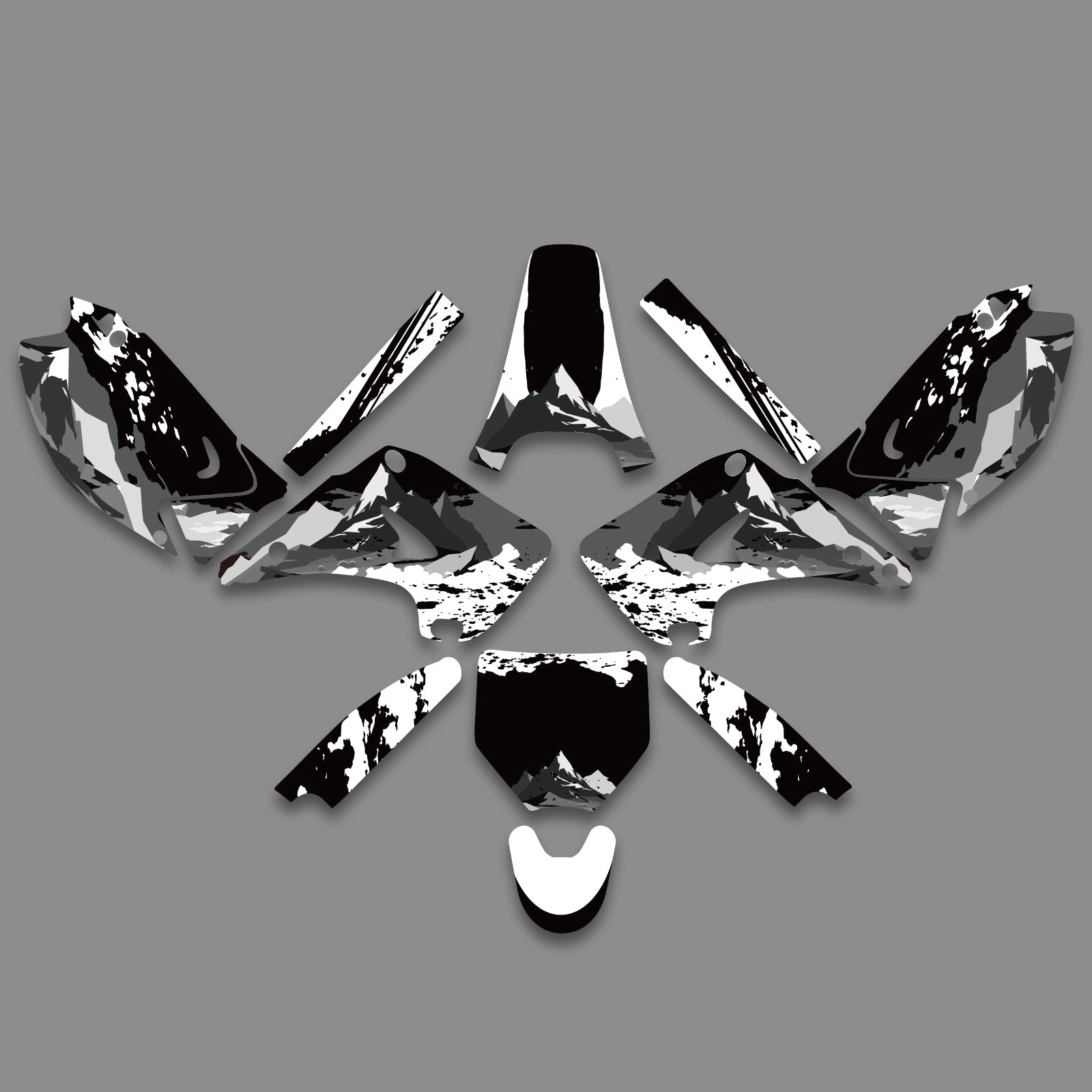 Full Graphics Decals Stickers Kit For KAWASAKI KX125 KX250 2003-2012