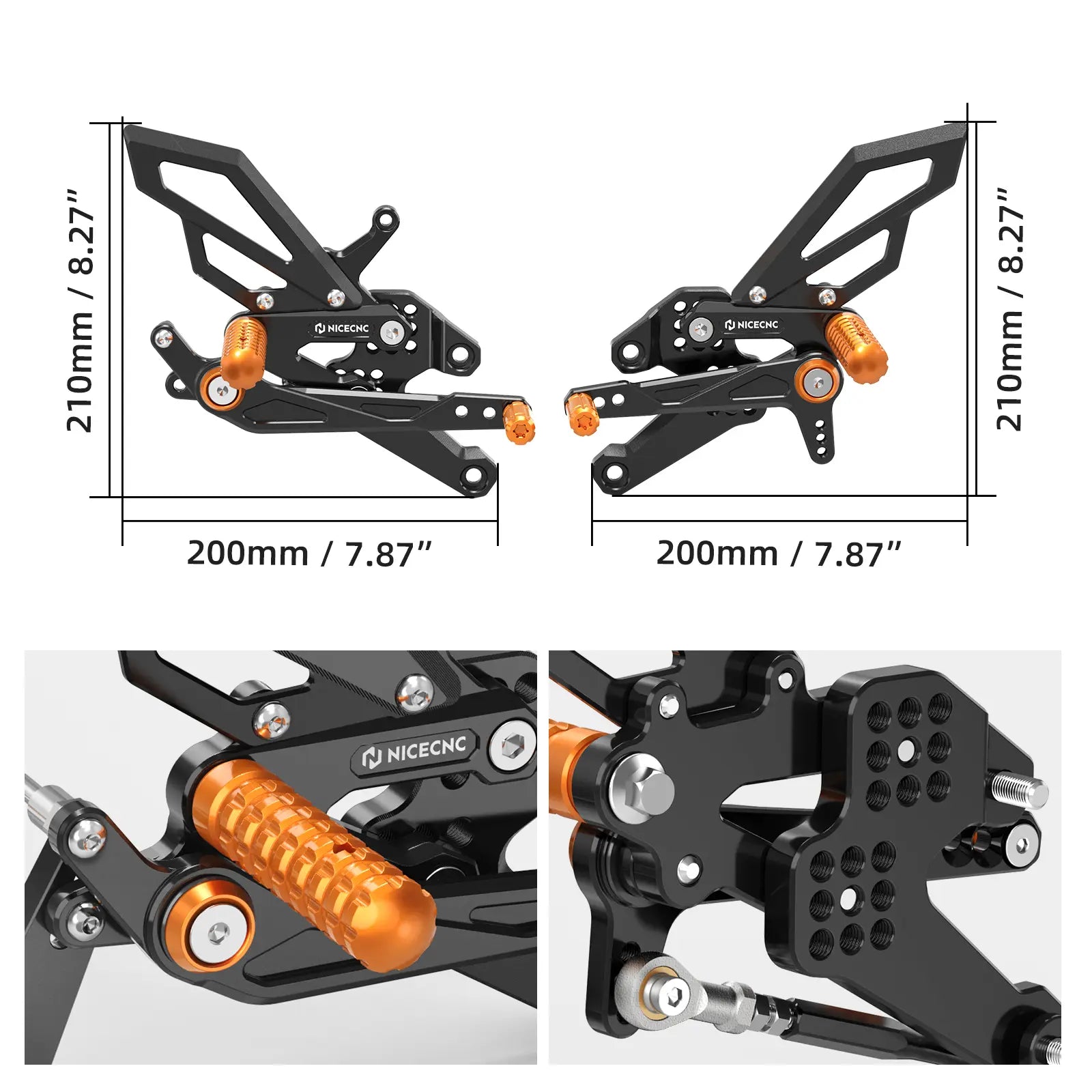 Adjustable Race Rearsets Footpeg Kit For KTM 390 Duke 2024-2026