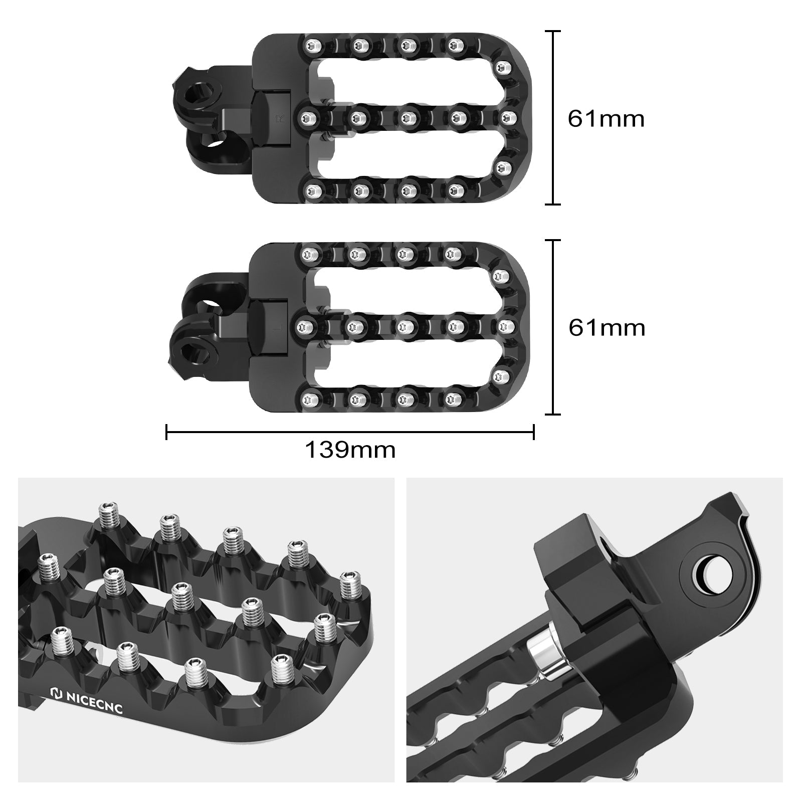 Adjustable 20mm Lower Larger Footpegs For KTM 690 Enduro SMC R 790 890 1290 ADV R
