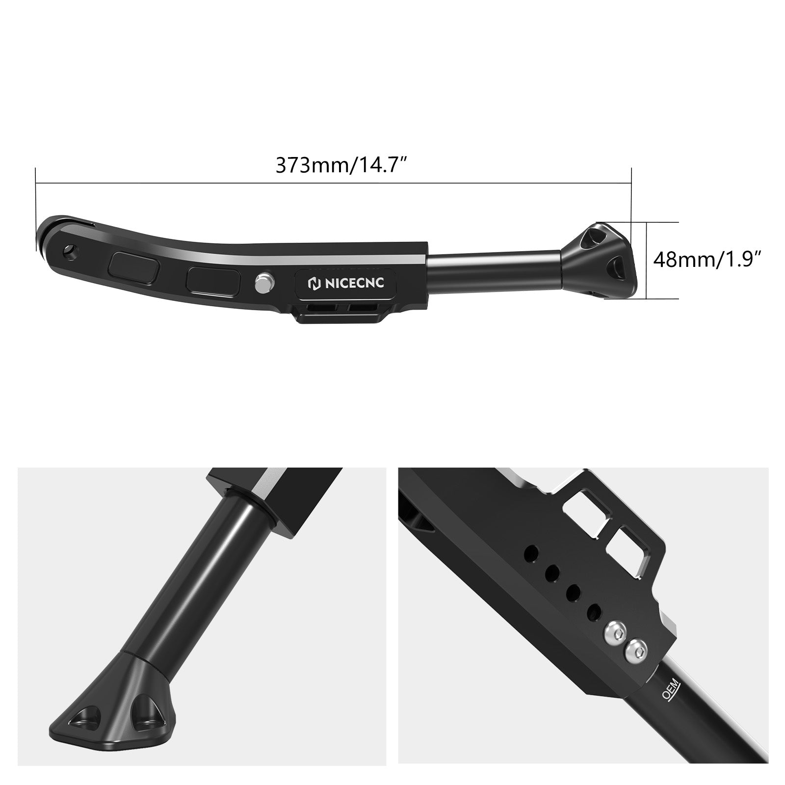 4-Level Adjustable Kickstand + Lower Enlarged Foot Pegs For GasGas ES SM 700