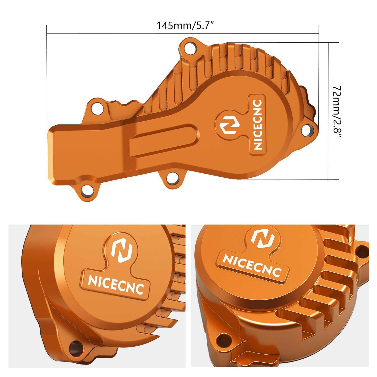Finned Water Pump Cover Guard For Husqvarna 701 Enduro SM 2016–2025