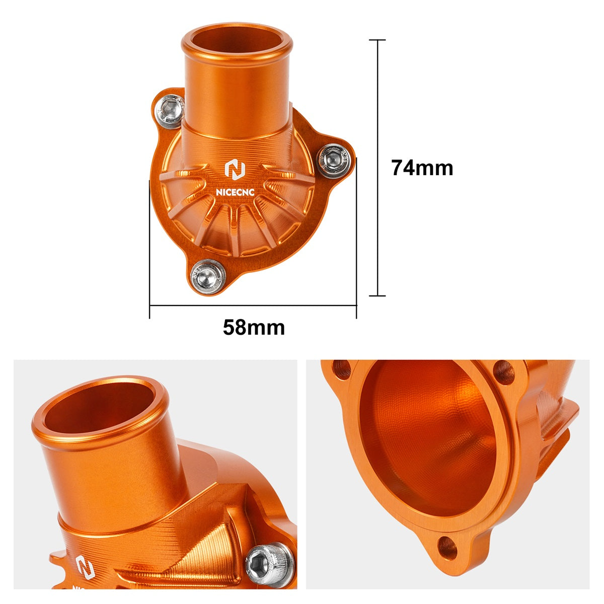 Thermostat Housing Cover + Silicone Radiator Hose Kit For Husqvarna Norden 901 22-25