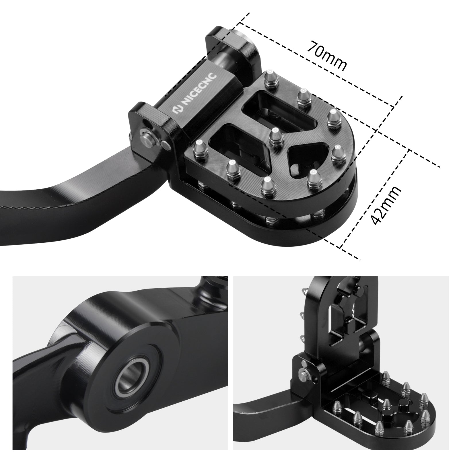 Adjustable Dual Rear Brake Pedal Lever Assly For Husqvarna Norden 901 / Expedition