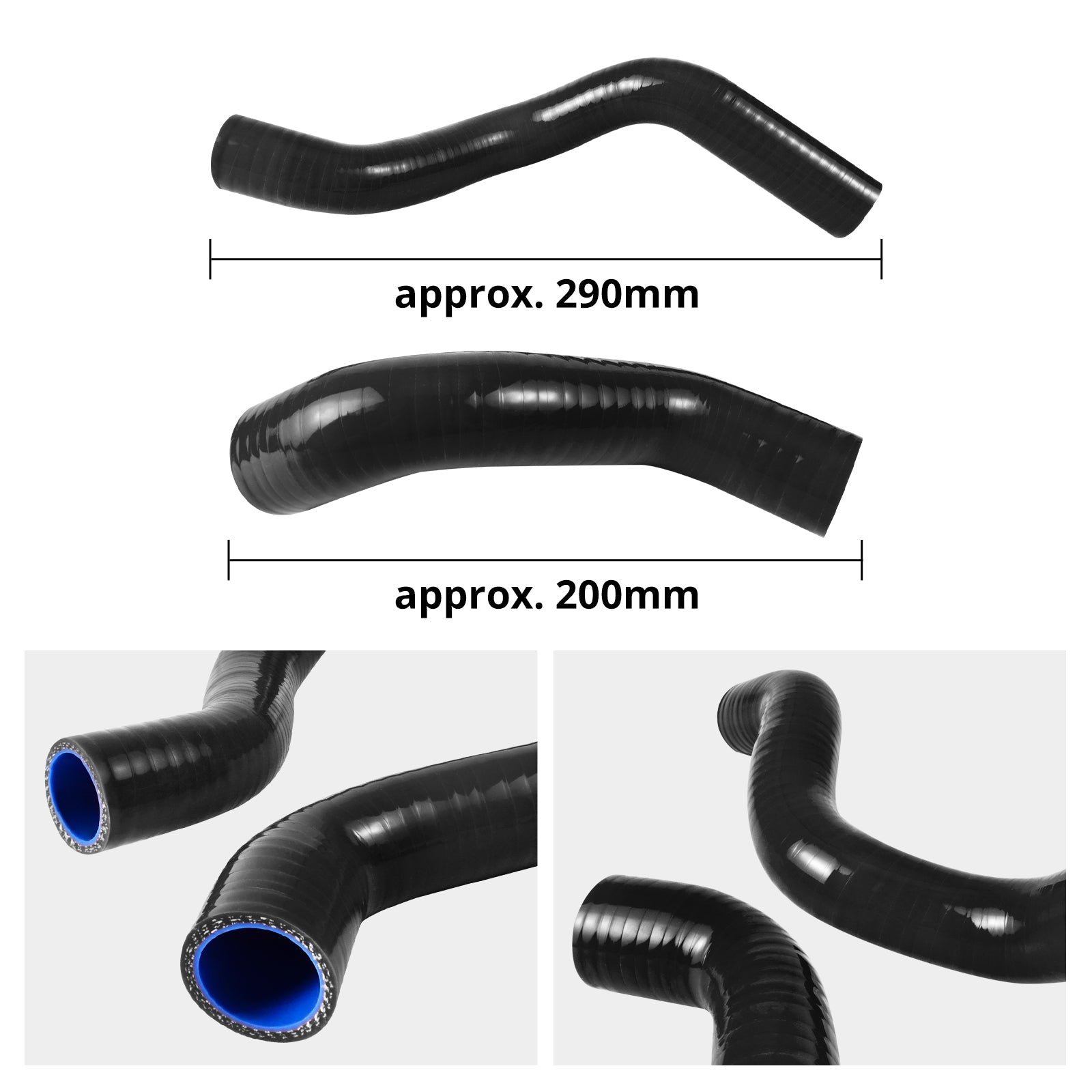 Thermostat Housing Cover + Silicone Radiator Hose Kit For Husqvarna Norden 901 22-25