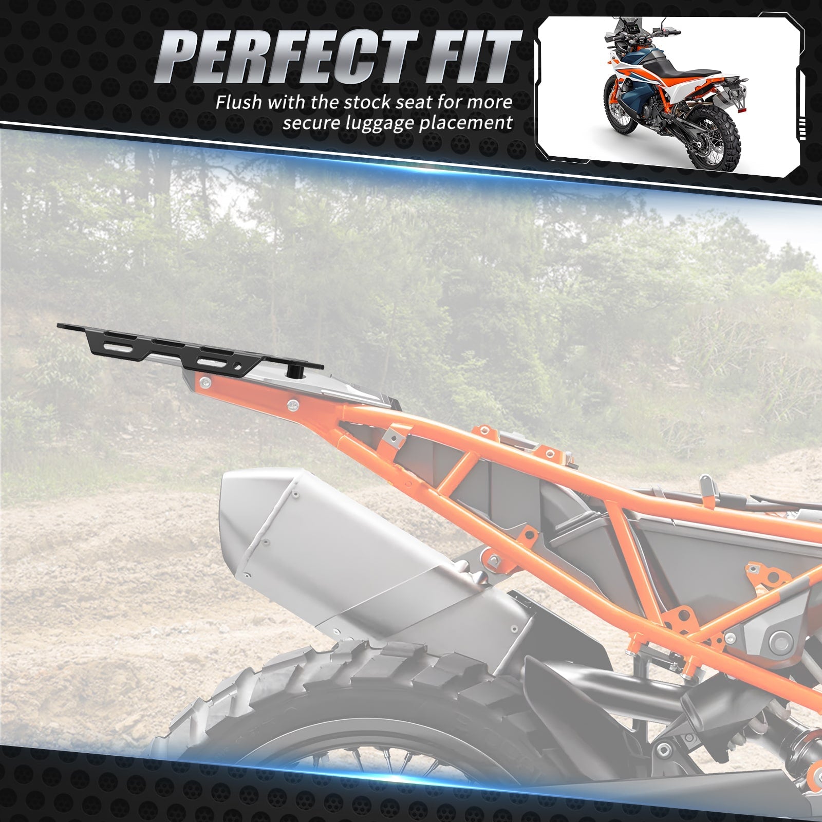 Rear Luggage Rack Cargo Carrier Top Case Plate Kit For KTM 790 890 Adventure