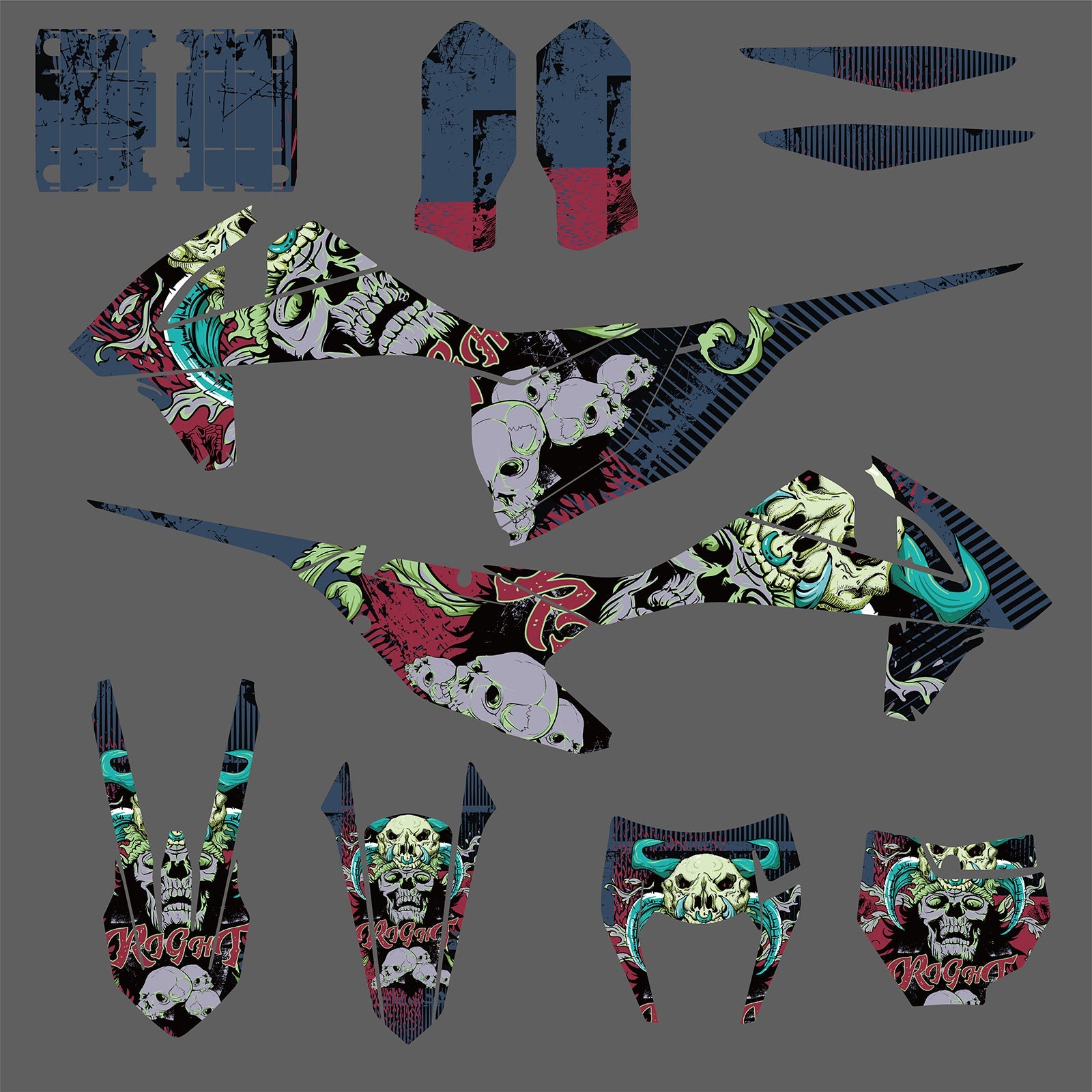 Motorcycle Graphic Decals Stickers Kit For KTM EXC/XC/XCF 2017-2019