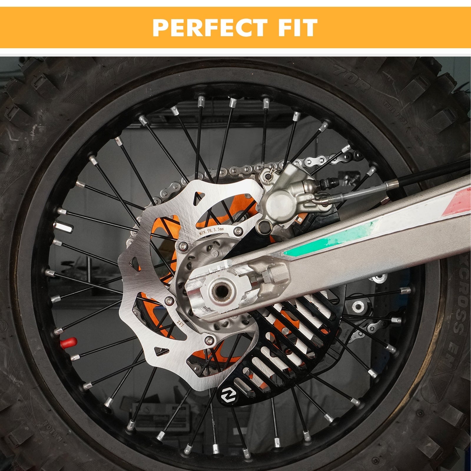Oversized 240mm Rear Brake Rotor Kit For KTM EXC-F 350 500 2004-2024