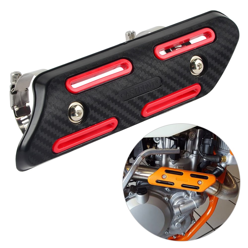 Muffler Exhaust Pipe Heat Shield Guard For 4-Stroke Motorcycle & ATVs