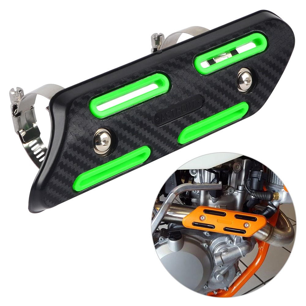 Muffler Exhaust Pipe Heat Shield Guard For 4-Stroke Motorcycle & ATVs