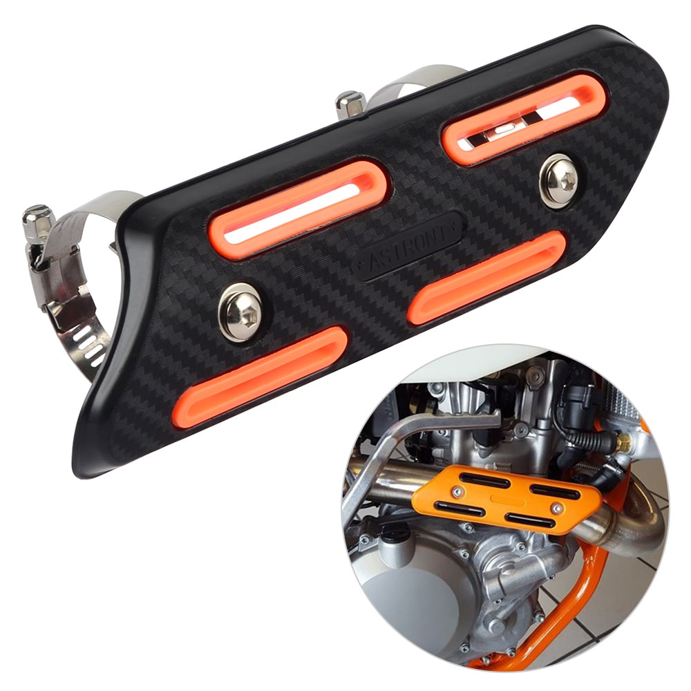 Muffler Exhaust Pipe Heat Shield Guard For 4-Stroke Motorcycle & ATVs