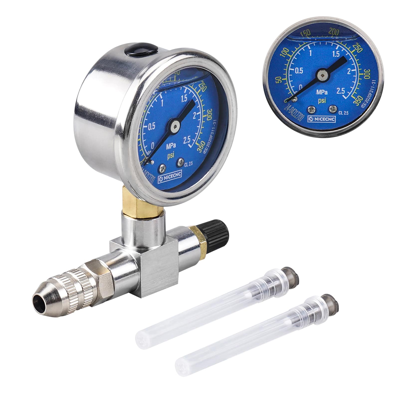 350 PSI Shock Nitrogen Needle Fill Tool For Universal Motorcycles ATV UTV Polaris RZR Can Am