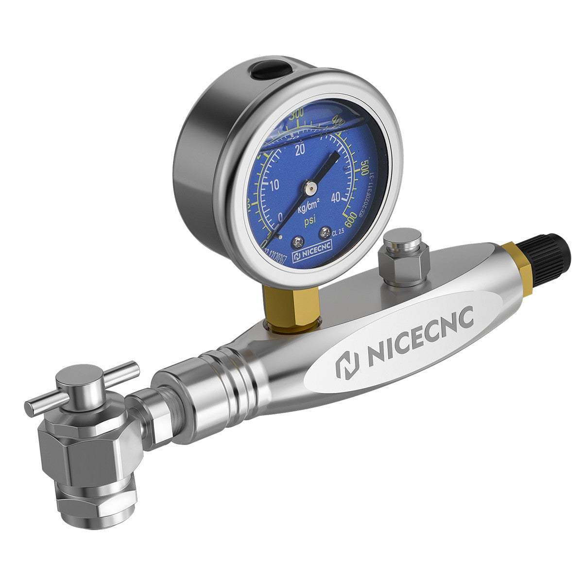 600PSI Regulator Kit No Loss Chuck Nitrogen Filling Tool For Schrader Valve Shock Off-Road Bikes, ATVs, UTVs