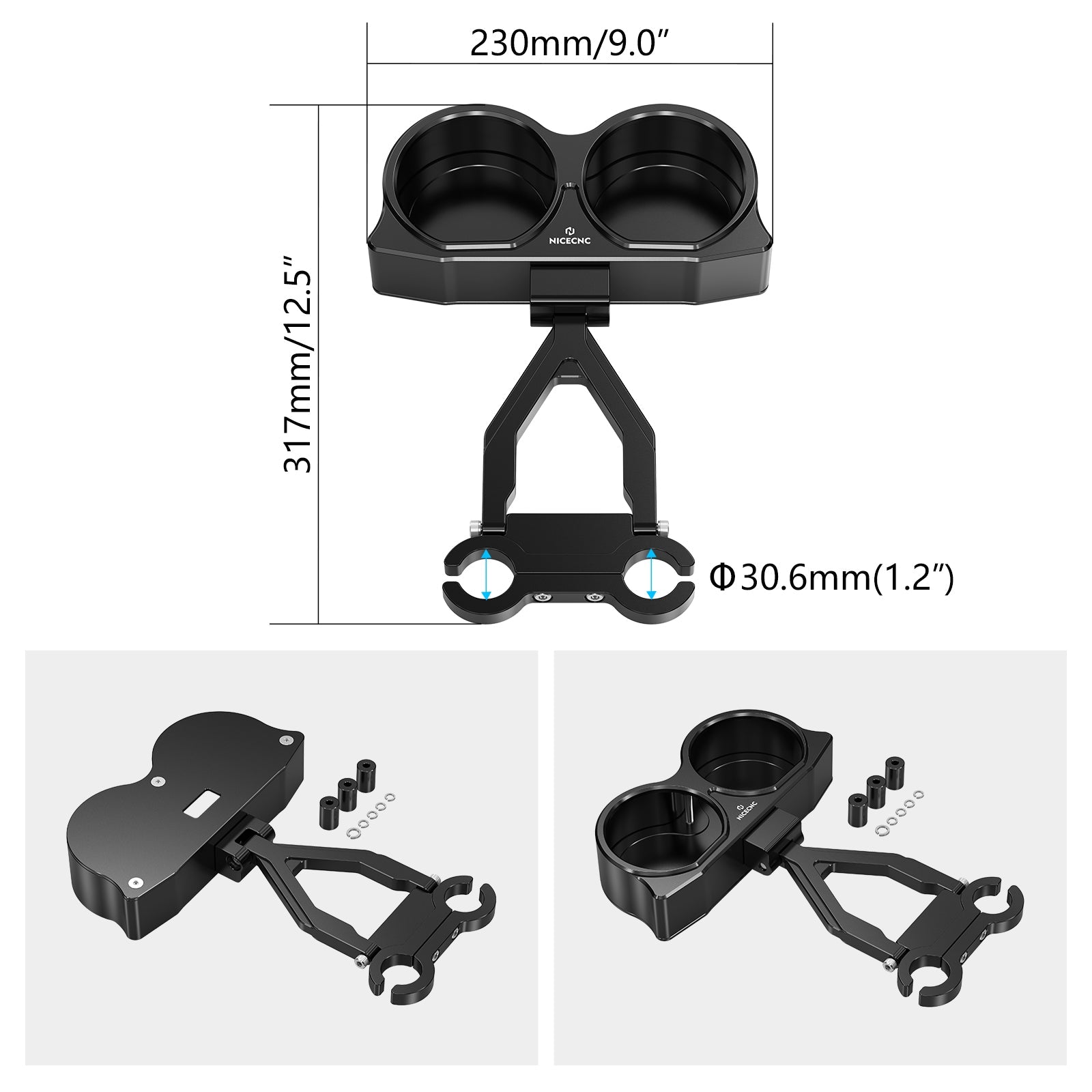 Instrument Speedometer Gauges Relocation Bracket Kit For Harley Road Glide 2015-2023