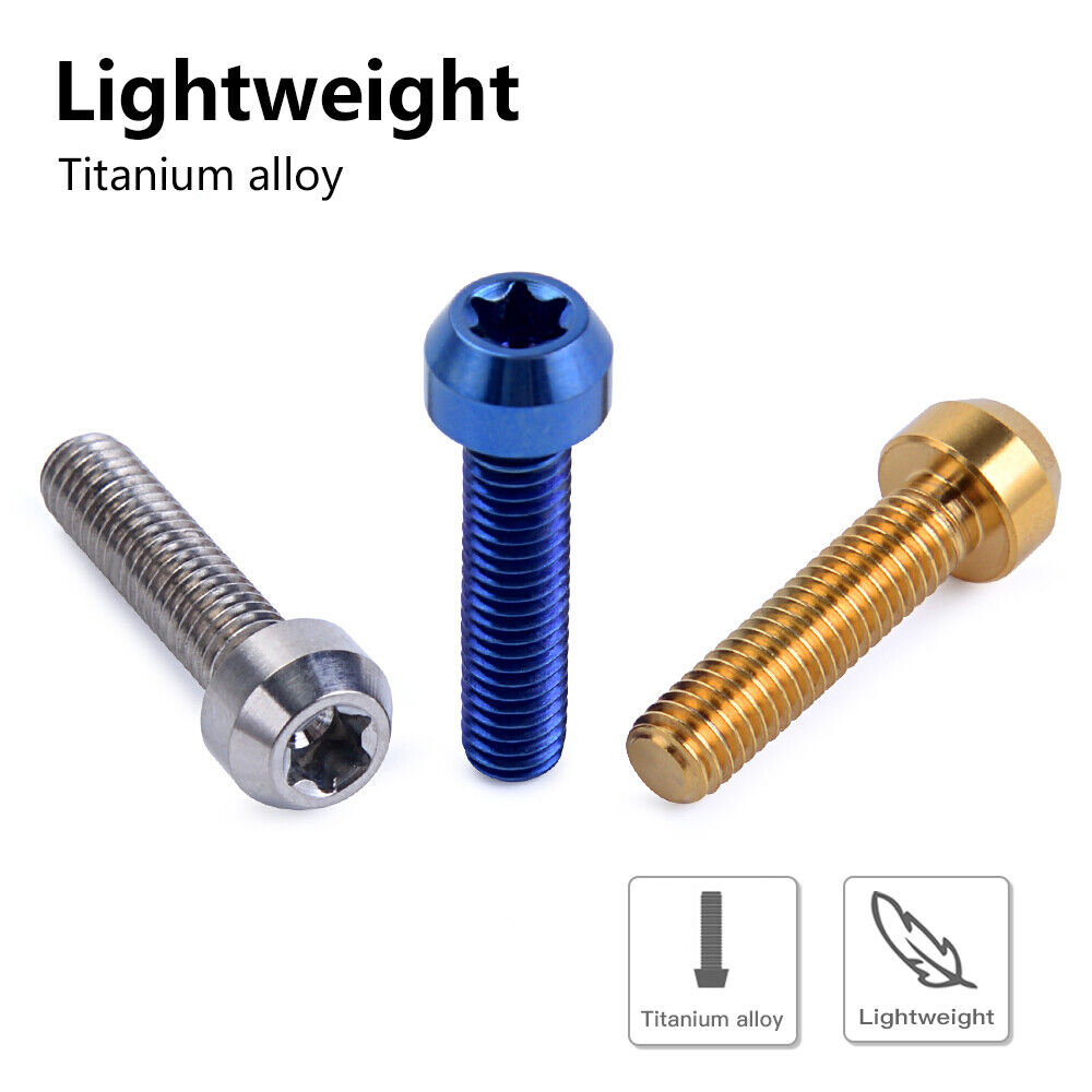 M6X25 Titanium Alloy Bolt Screw Set Universal For Motorcycles Handlebars Grips