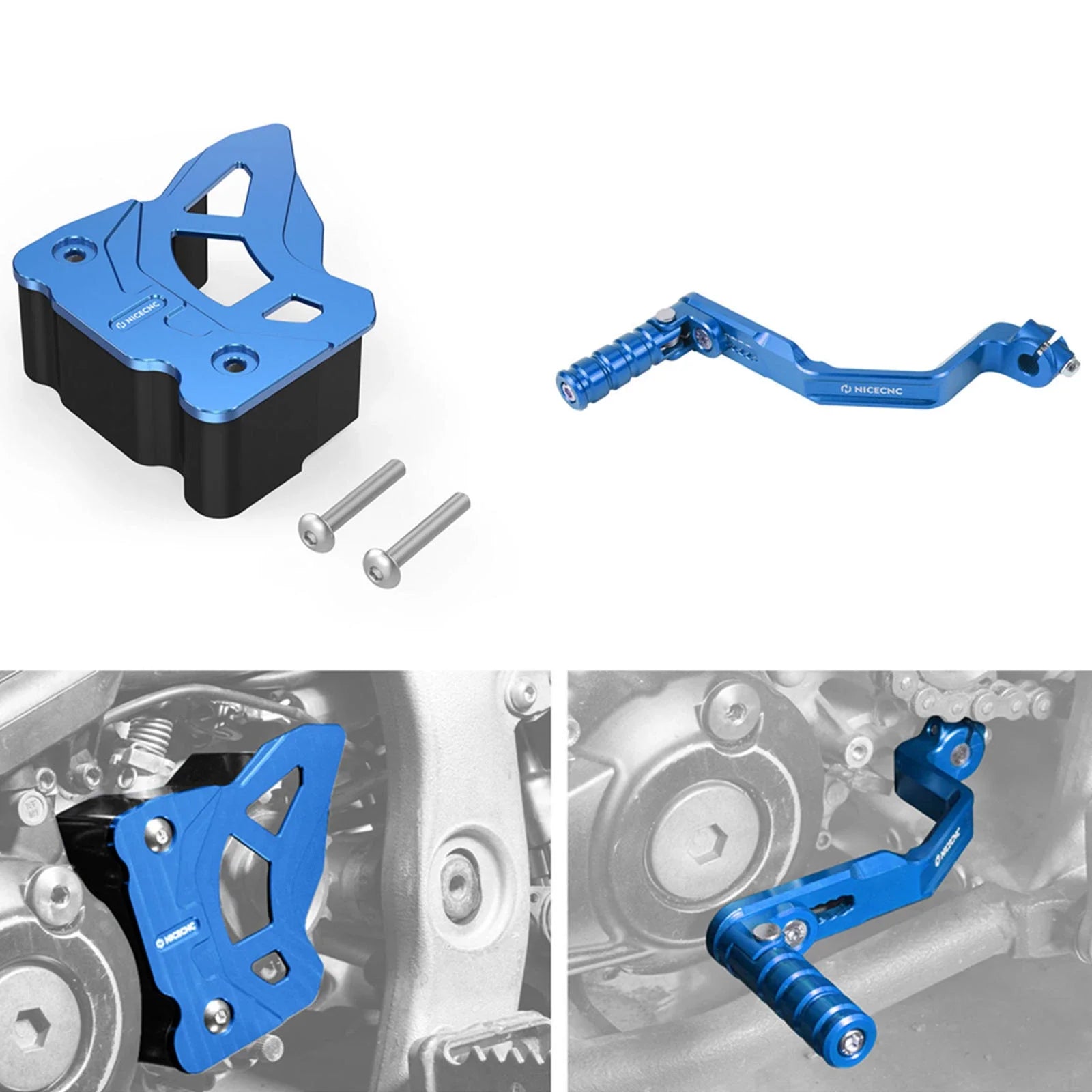 ATV Engine Case Saver Chain Guide Guard+ Folding Shift Lever For Yamaha YFZ450R