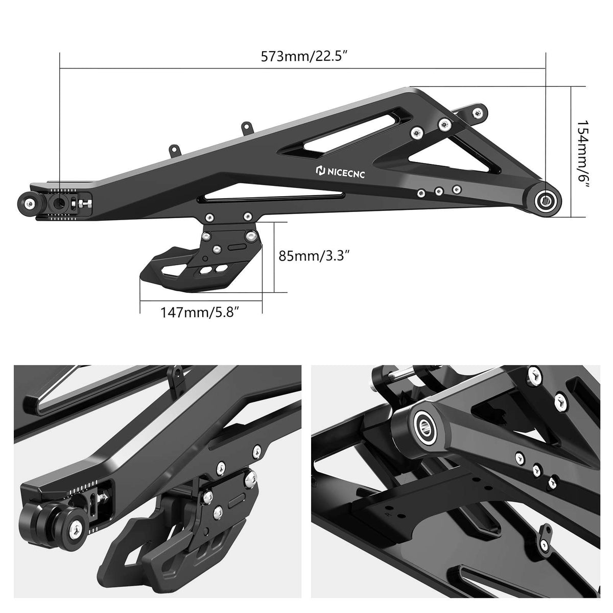 +100mm Extended Rear Swingarm For Surron light bee X/ S/ L1E Segway X160 X260