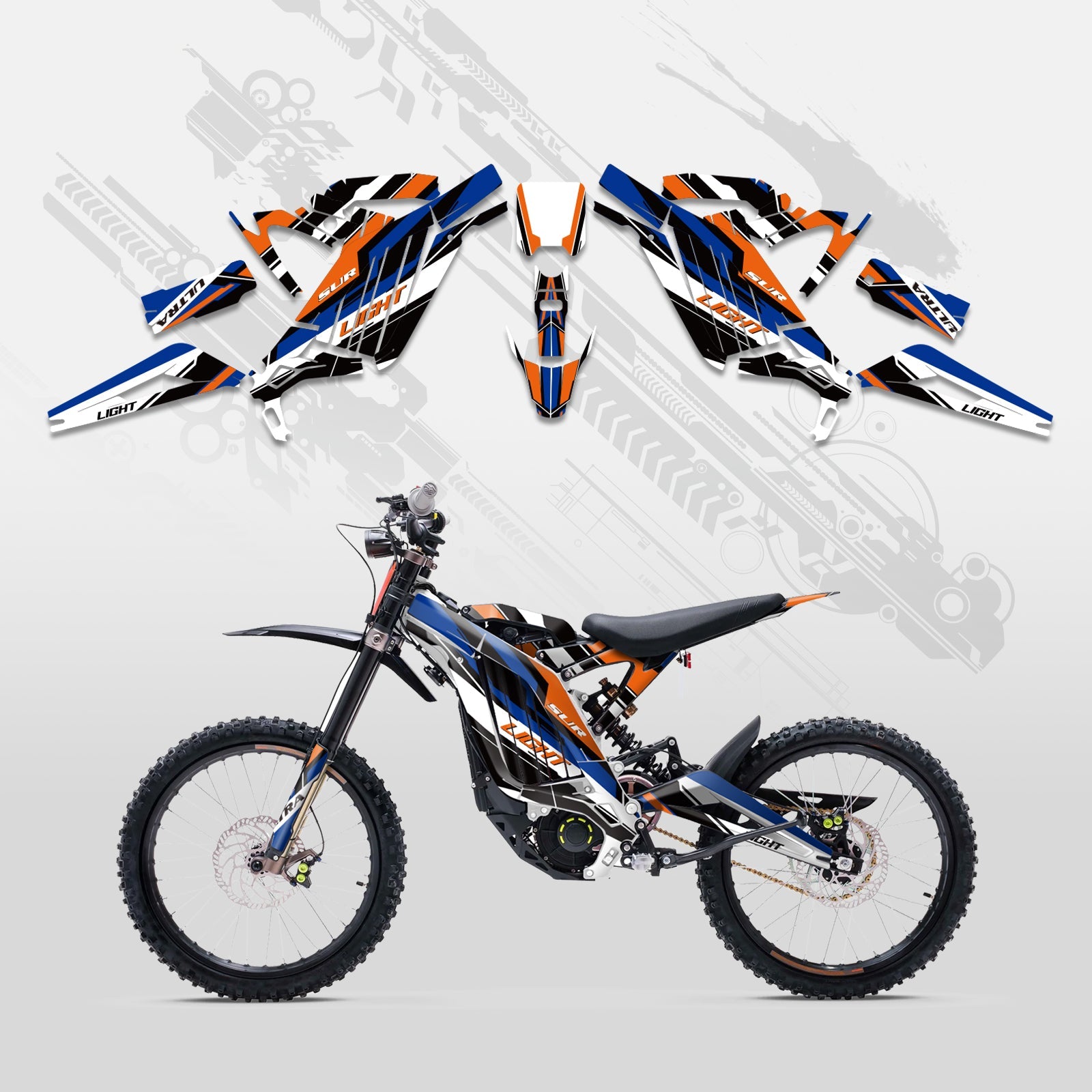 Electric Dirt Bike Full Graphics Decals Stickers Kit For Surron Light Bee X ALL YEARS
