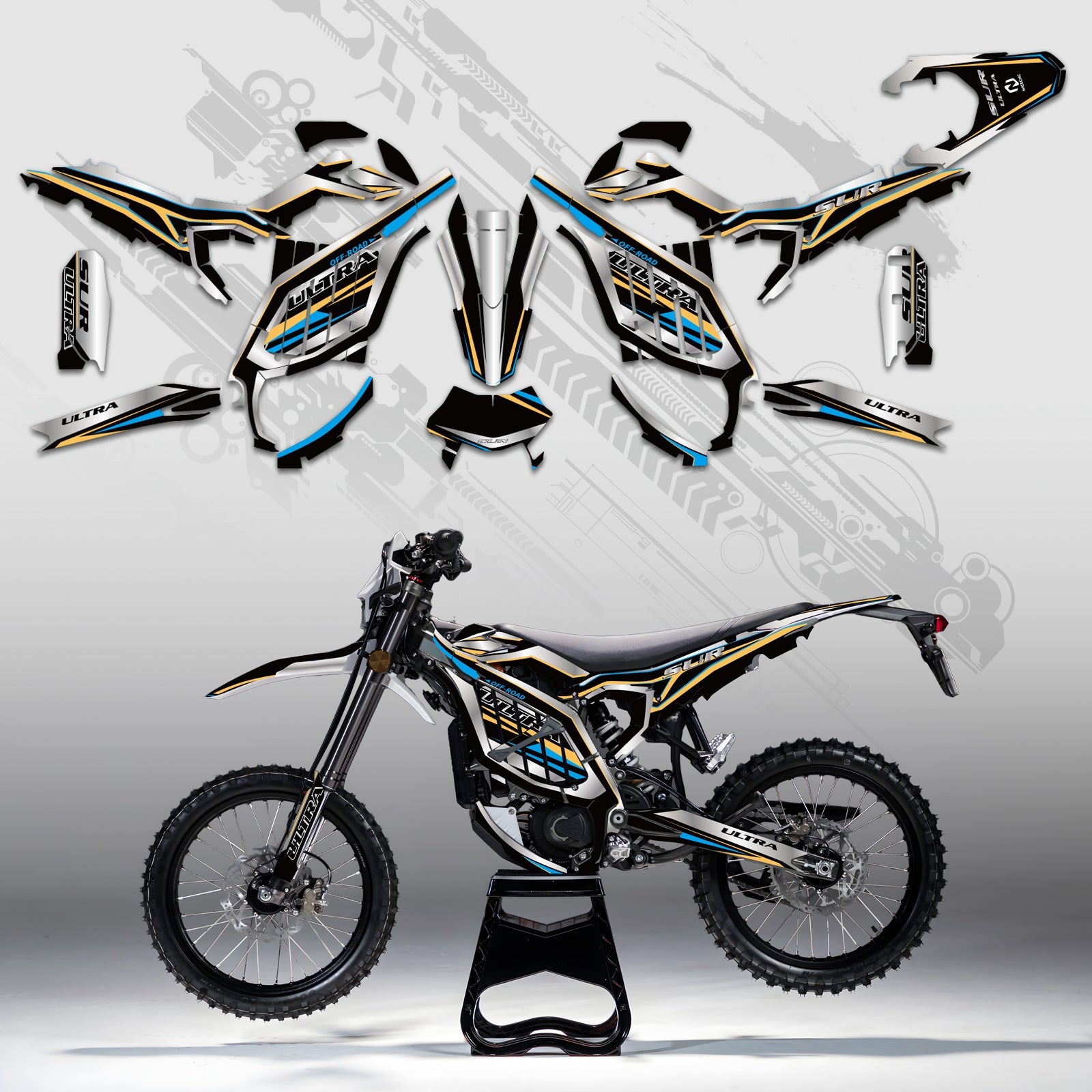 Electric Dirt Bike Full Graphics Decals Stickers Kit For Surron Ultra Bee ALL YEARS