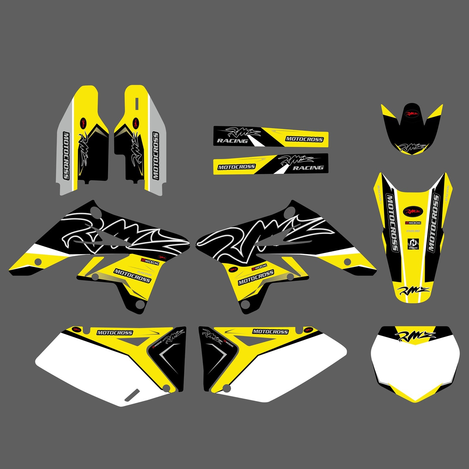 Motorcycle Team Decals Stickers Full Graphic Kit For SUZUKI RMZ250 2007-2009