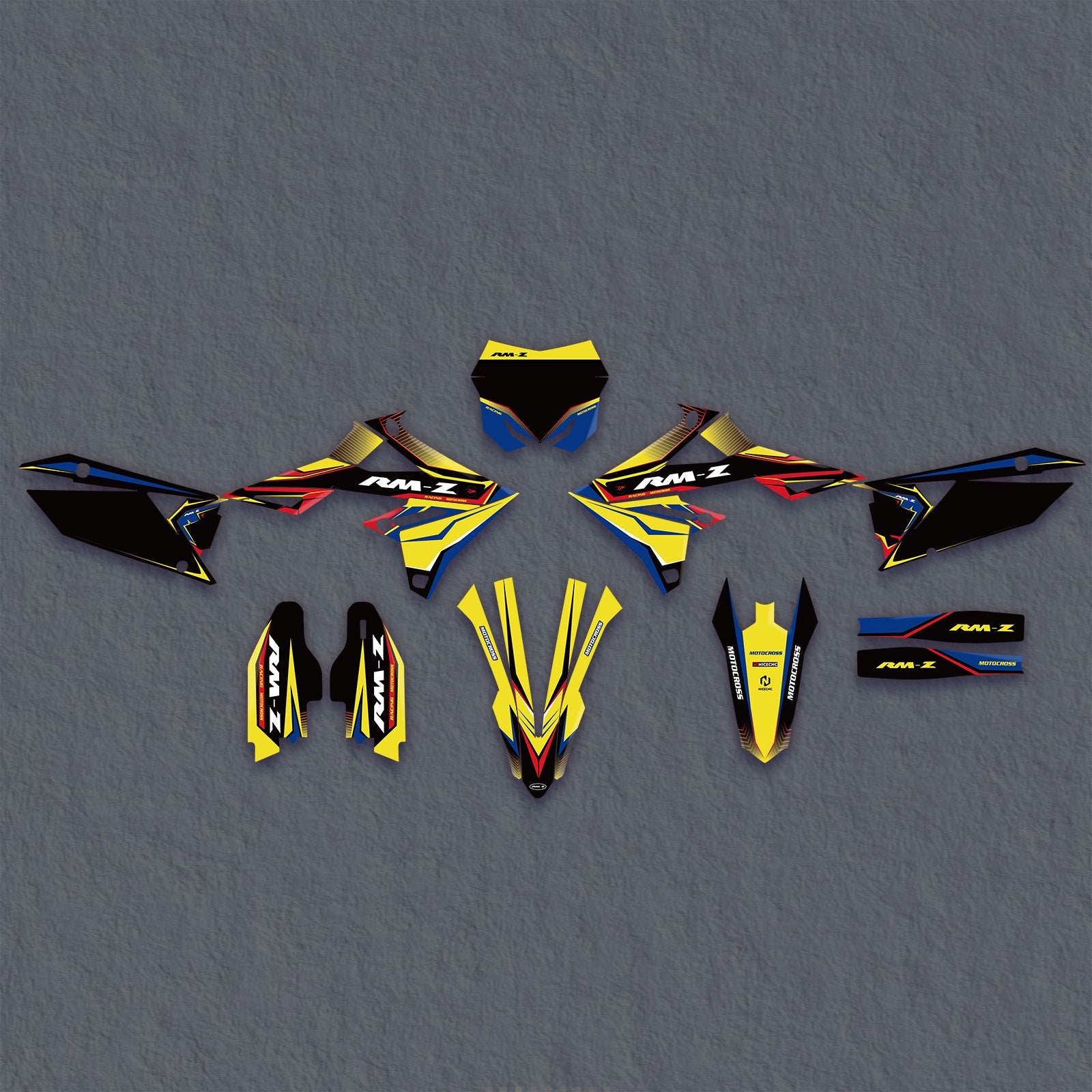 Full Graphics Decals Stickers Set For SUZUKI RMZ250 19-25 RMZ450 18-25