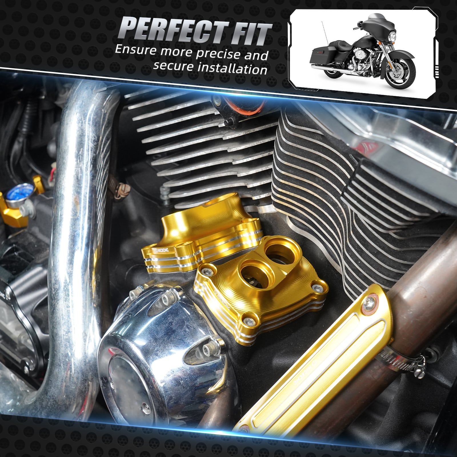 Tappet Housings Pushrod Tube Covers For Harley Road King Electra Street Glide