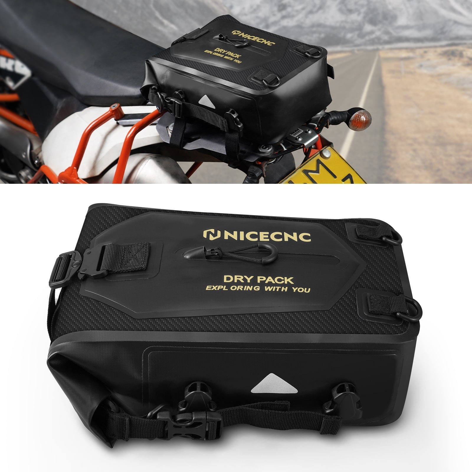 Universal Crash Bar Bag Motorcycle 7L Dry Luggage Bag(Only Ship to US)