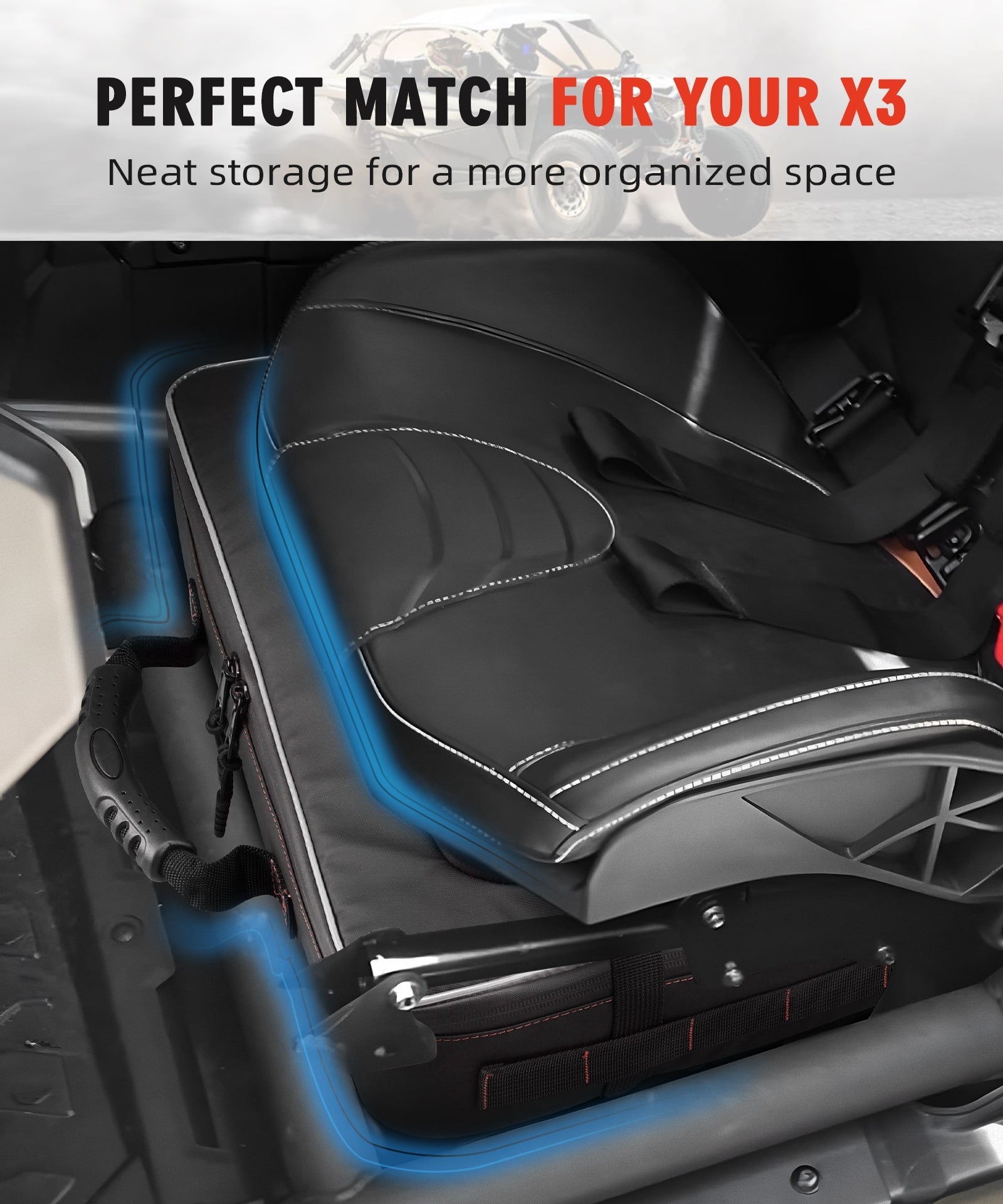 UTV Under Seat Storage Tool Bag For Can-Am Maverick X3 2017-2023