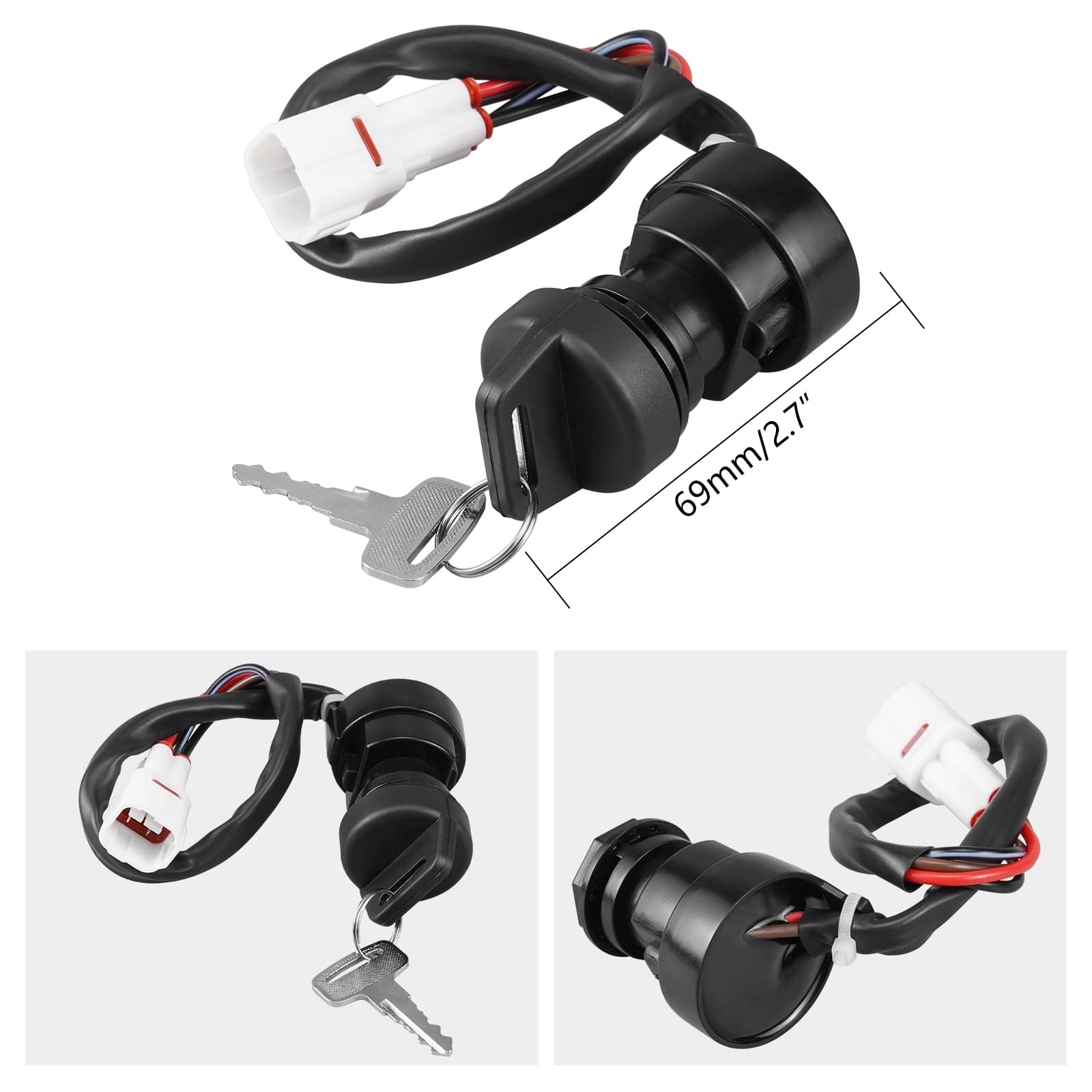 4 Pins ATV Ignition Key Switch For Yamaha Warrior 350 YFM350 1996 1997 1998-2001