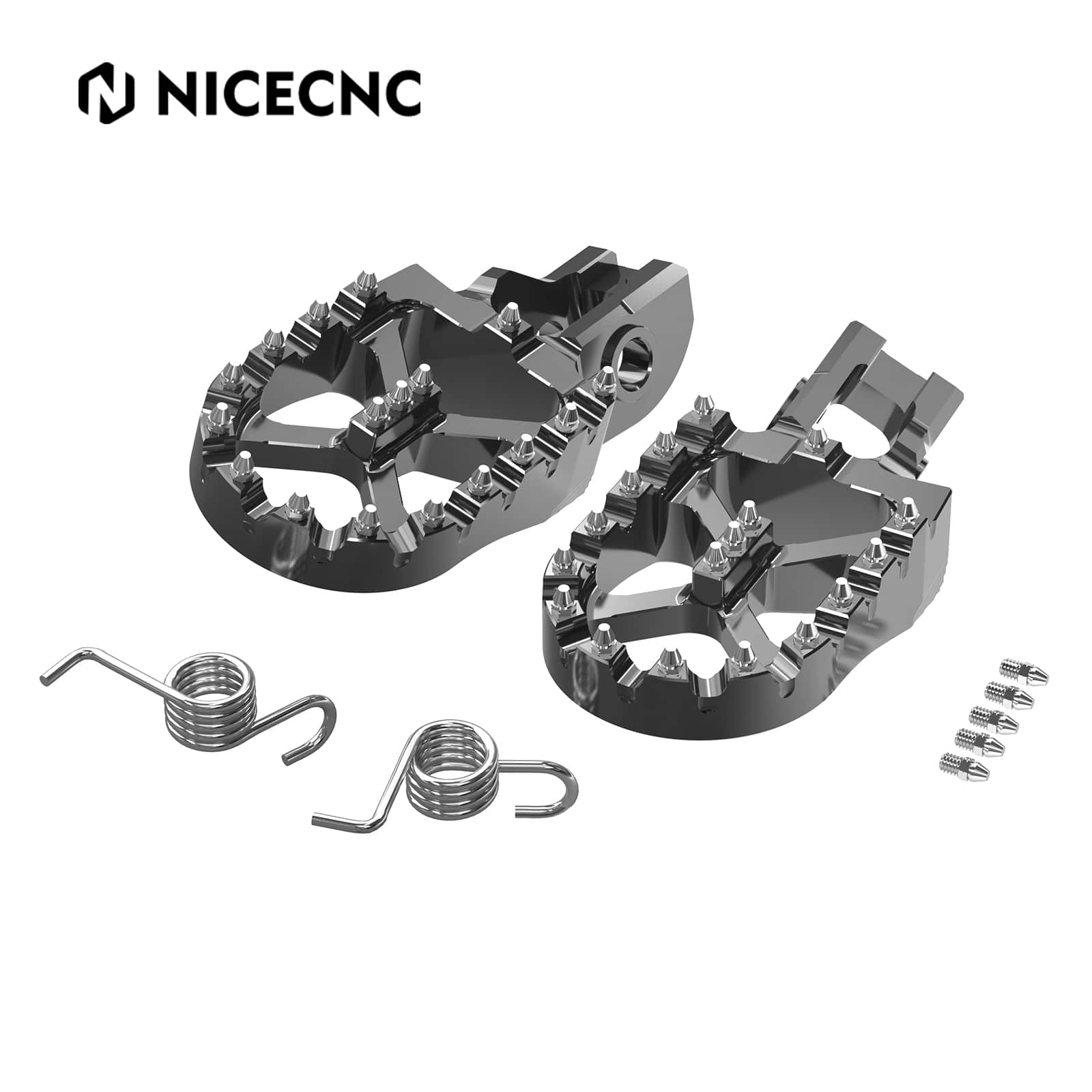 Billet Wide Foot Pegs For Husqvarna 125-501 TE/FE 2017-2023 KTM 125-500 EXC/EXCF 2017-2023 Gas Gas EC 250/300 2021-2023