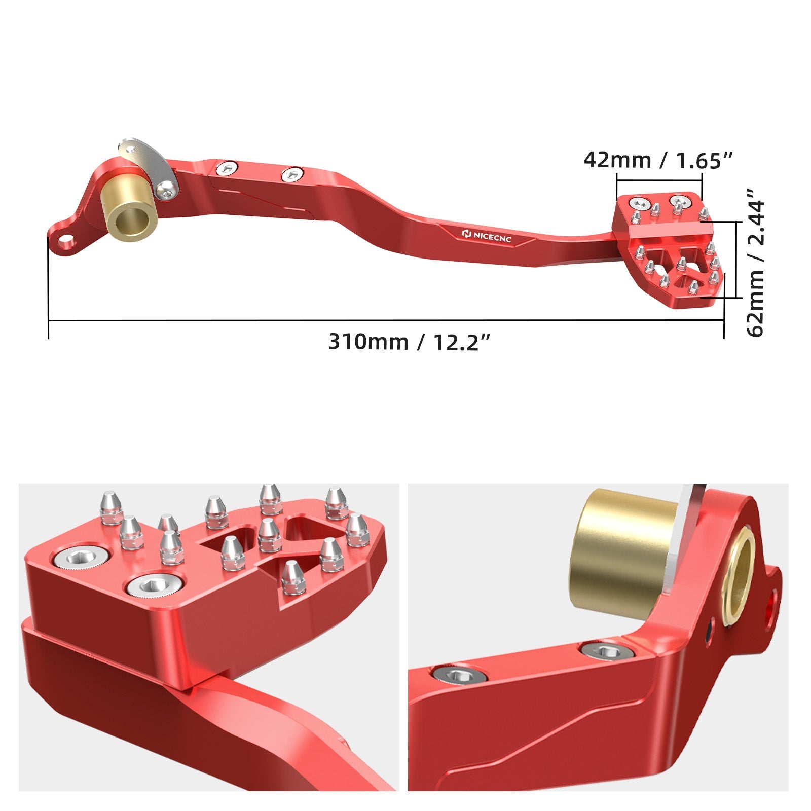 ATV 10MM Adjustable Rear Brake Pedal Lever For Yamaha Banshee 350