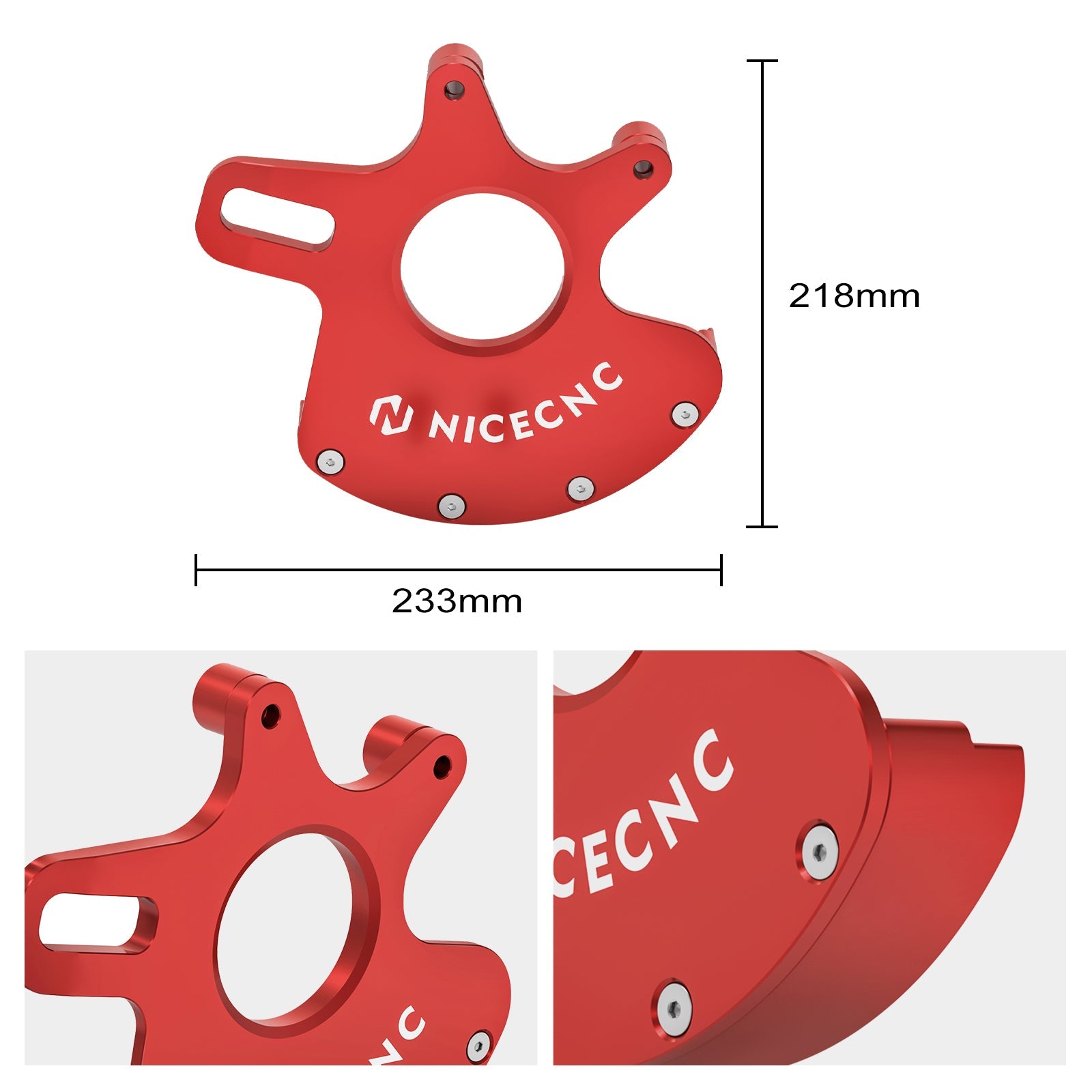 ATV Rear Brake Disc Rotor Guard Caliper Bracket For Yamaha Raptor 700 R 2006-2012