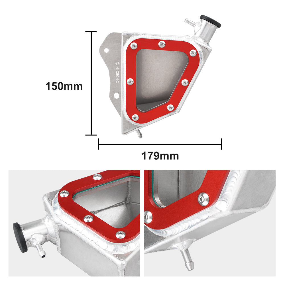 Transparent Overflow Coolant Radiator Recovery Tank For Yamaha Raptor 700 700R